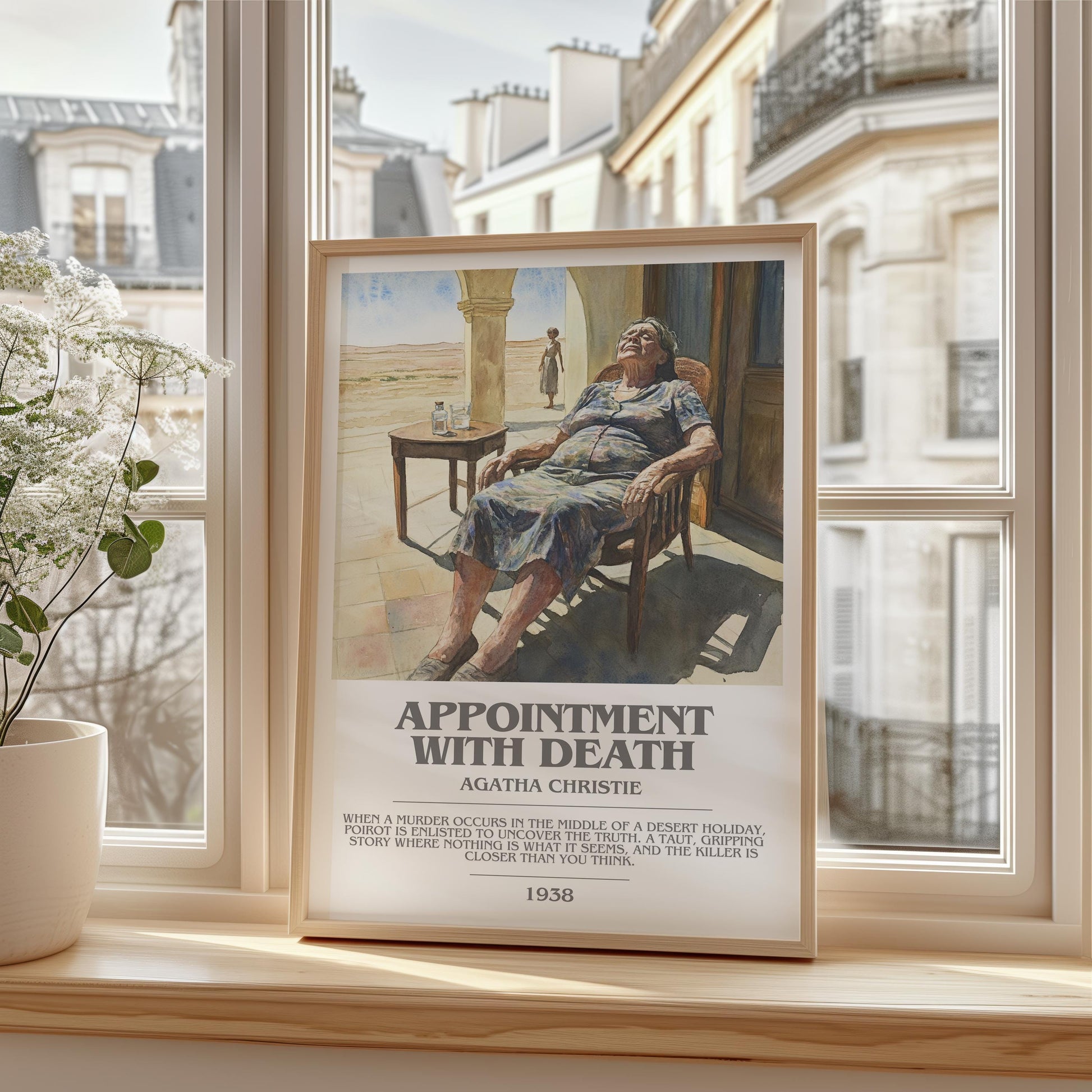 Appointment With Death by Agatha Christie | Descriptive Modern Book Art | Poster