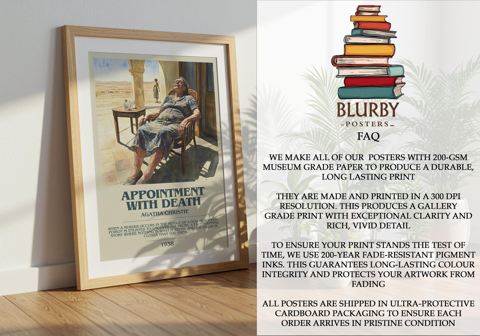 Appointment With Death by Agatha Christie | Descriptive Modern Book Art | Poster