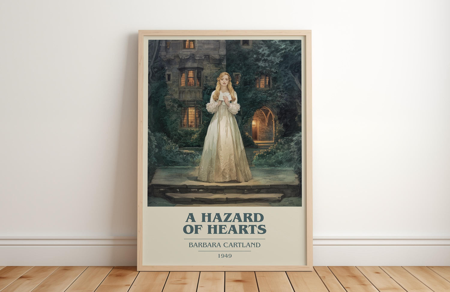 A Hazard Of Hearts by Barbara Cartland | Book Poster | Literary Art Gift For Book Lover | Novel Inspired Wall Art | Free Delivery