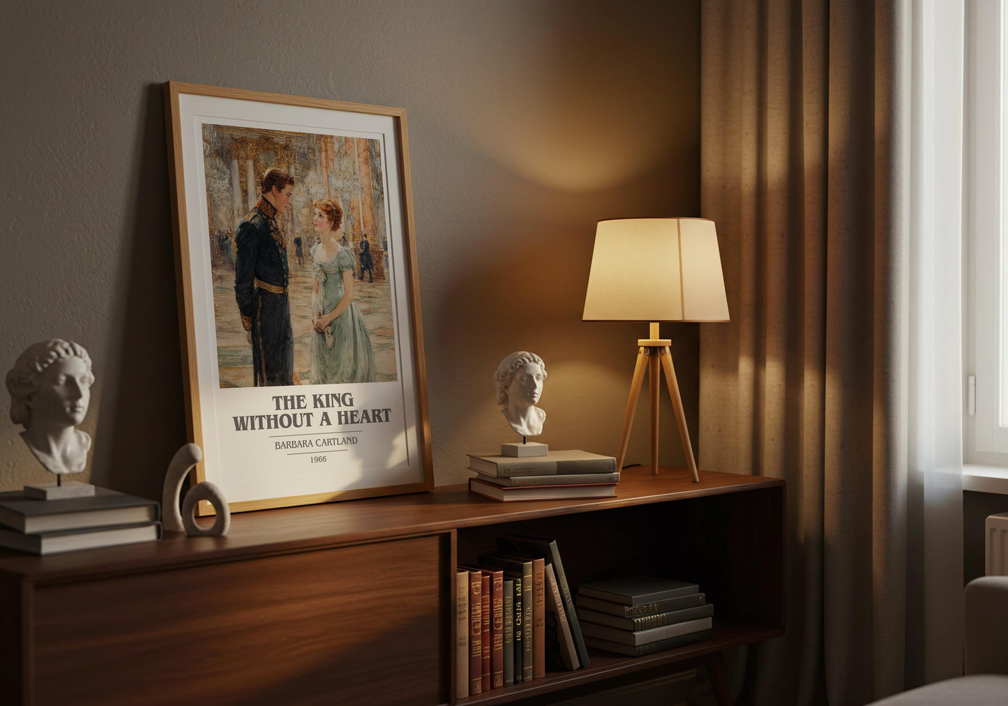 The King Without A Heart by Barbara Cartland | Book Poster | Literary Art Gift For Book Lover | Novel Inspired Wall Art | Free Delivery