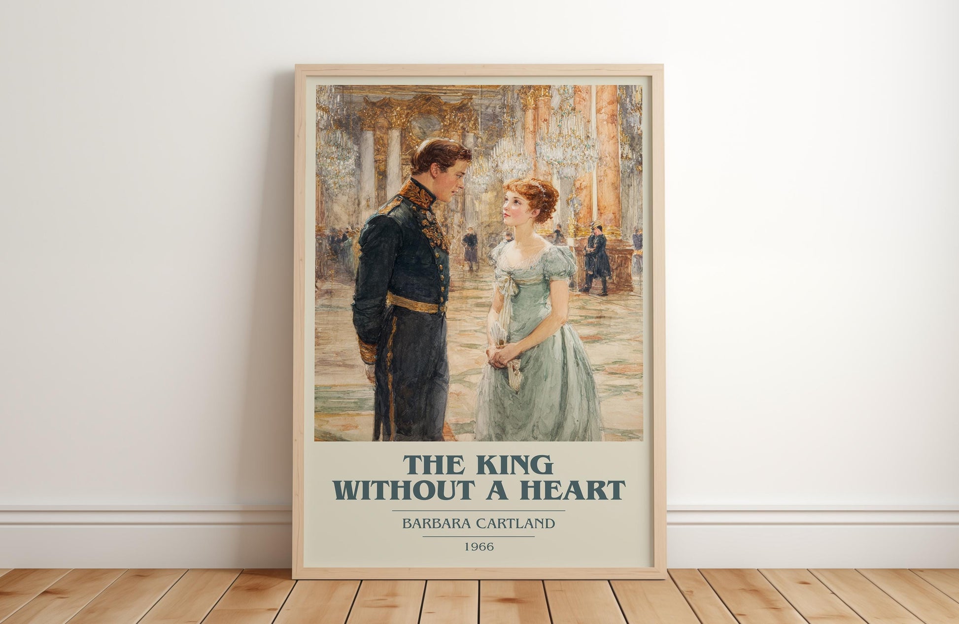 The King Without A Heart by Barbara Cartland | Book Poster | Literary Art Gift For Book Lover | Novel Inspired Wall Art | Free Delivery