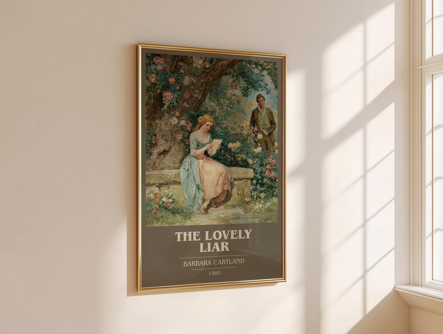 The Lovely Liar by Barbara Cartland | Book Poster | Literary Art Gift For Book Lover | Novel Inspired Wall Art | Free Delivery