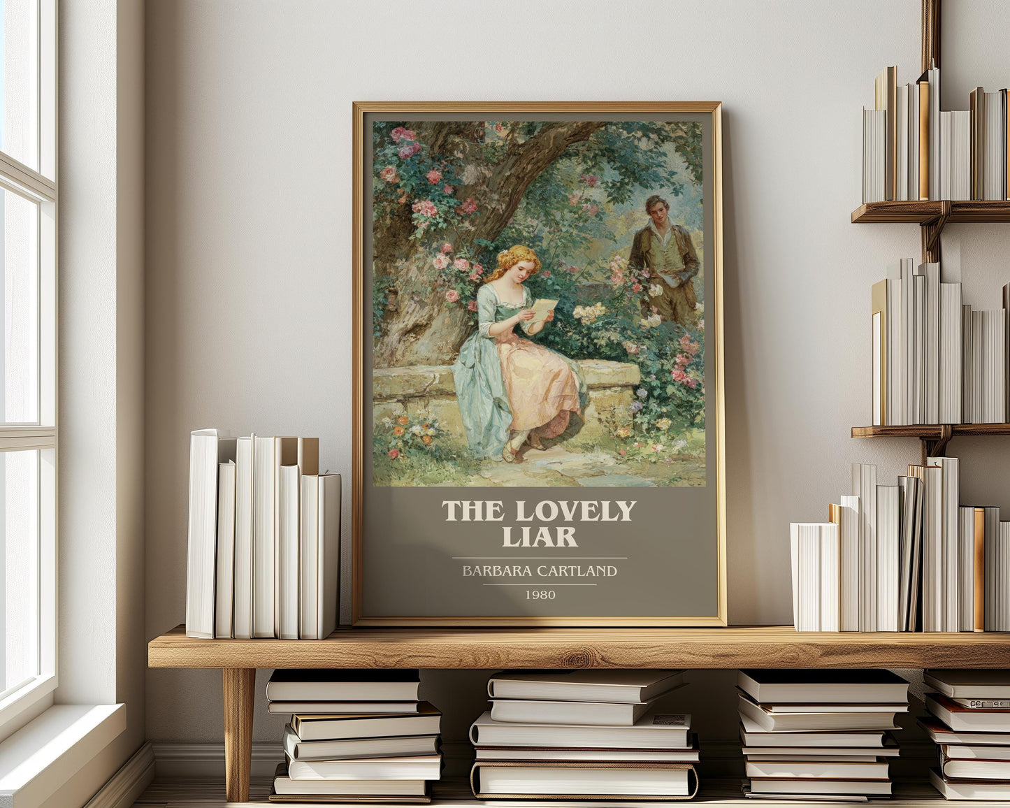 The Lovely Liar by Barbara Cartland | Book Poster | Literary Art Gift For Book Lover | Novel Inspired Wall Art | Free Delivery