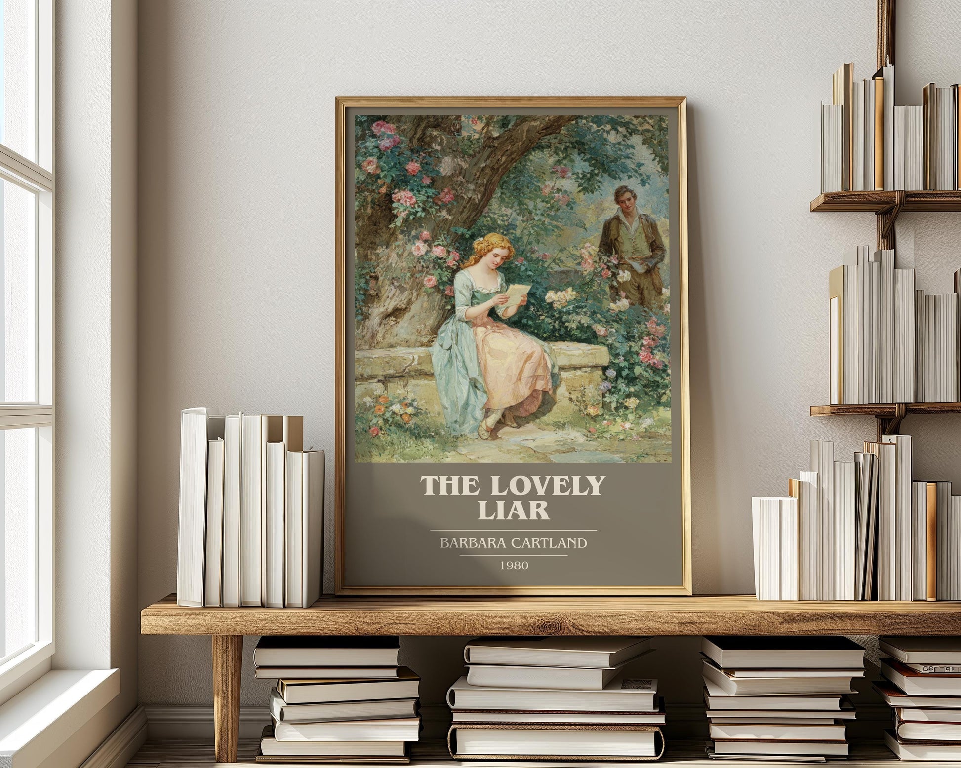The Lovely Liar by Barbara Cartland | Book Poster | Literary Art Gift For Book Lover | Novel Inspired Wall Art | Free Delivery