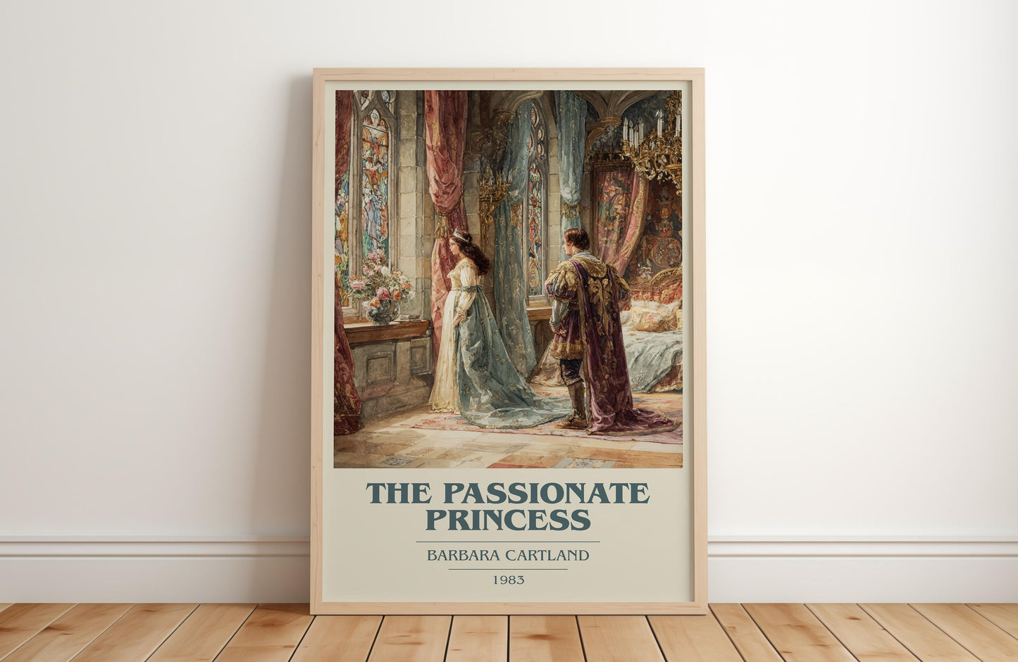 The Passionate Princess by Barbara Cartland | Book Poster | Literary Art Gift For Book Lover | Novel Inspired Wall Art | Free Delivery