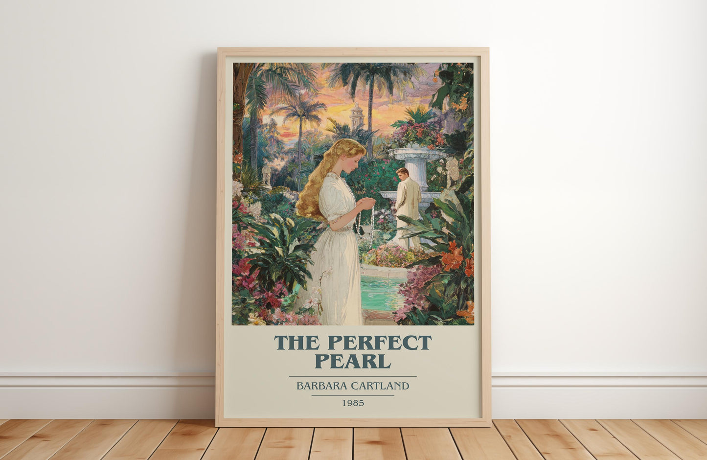 The Perfect Pearl by Barbara Cartland | Book Poster | Literary Art Gift For Book Lover | Novel Inspired Wall Art | Free Delivery