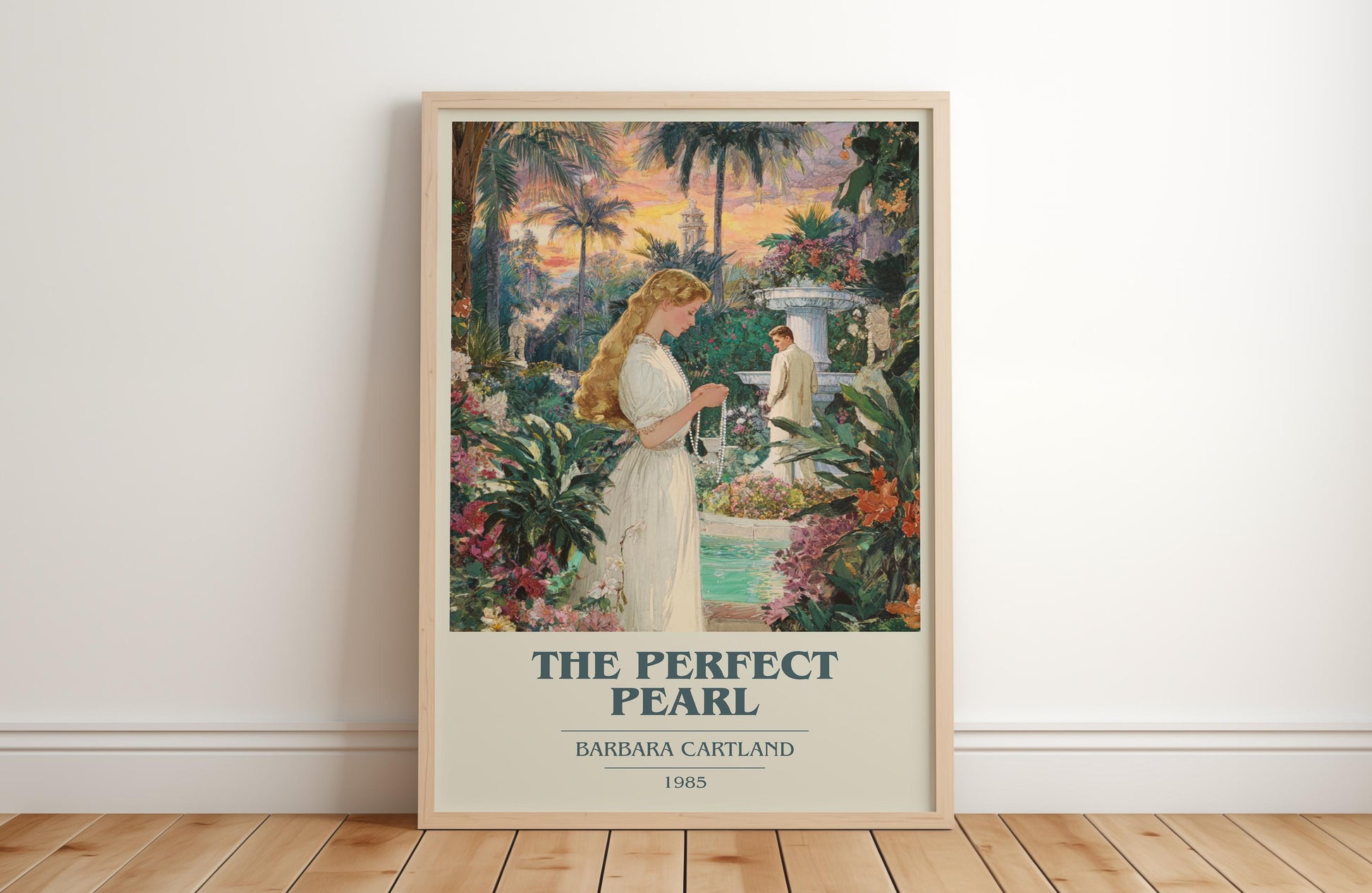 The Perfect Pearl by Barbara Cartland | Book Poster | Literary Art Gift For Book Lover | Novel Inspired Wall Art | Free Delivery