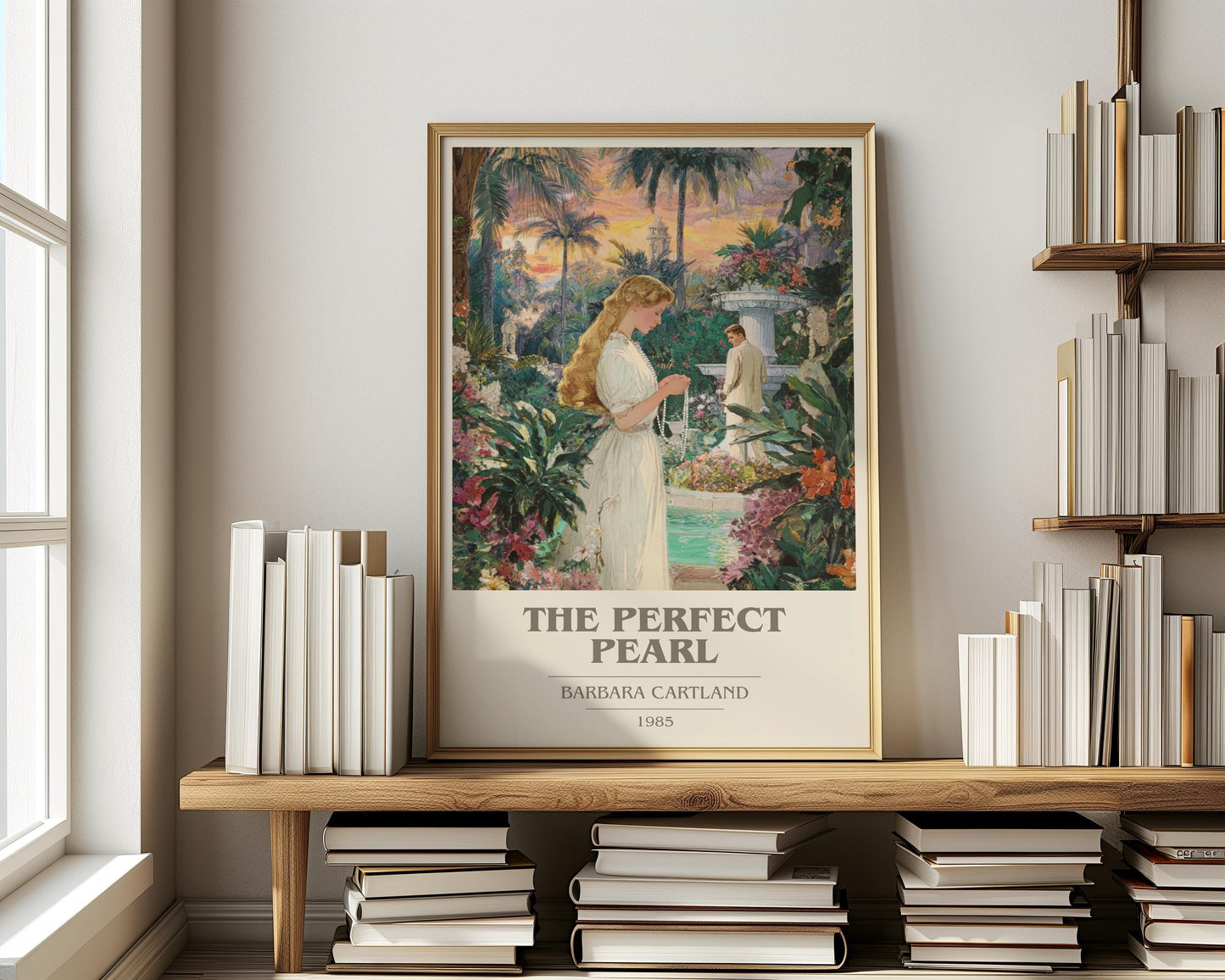 The Perfect Pearl by Barbara Cartland | Book Poster | Literary Art Gift For Book Lover | Novel Inspired Wall Art | Free Delivery