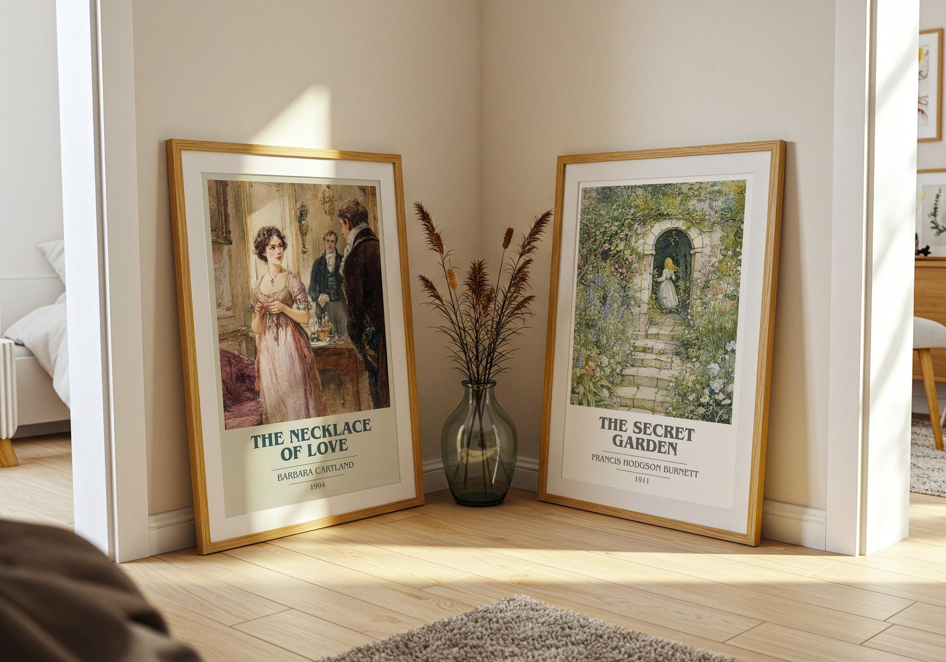 The Necklace Of Love by Barbara Cartland | Book Poster | Literary Art Gift For Book Lover | Novel Inspired Wall Art | Free Delivery