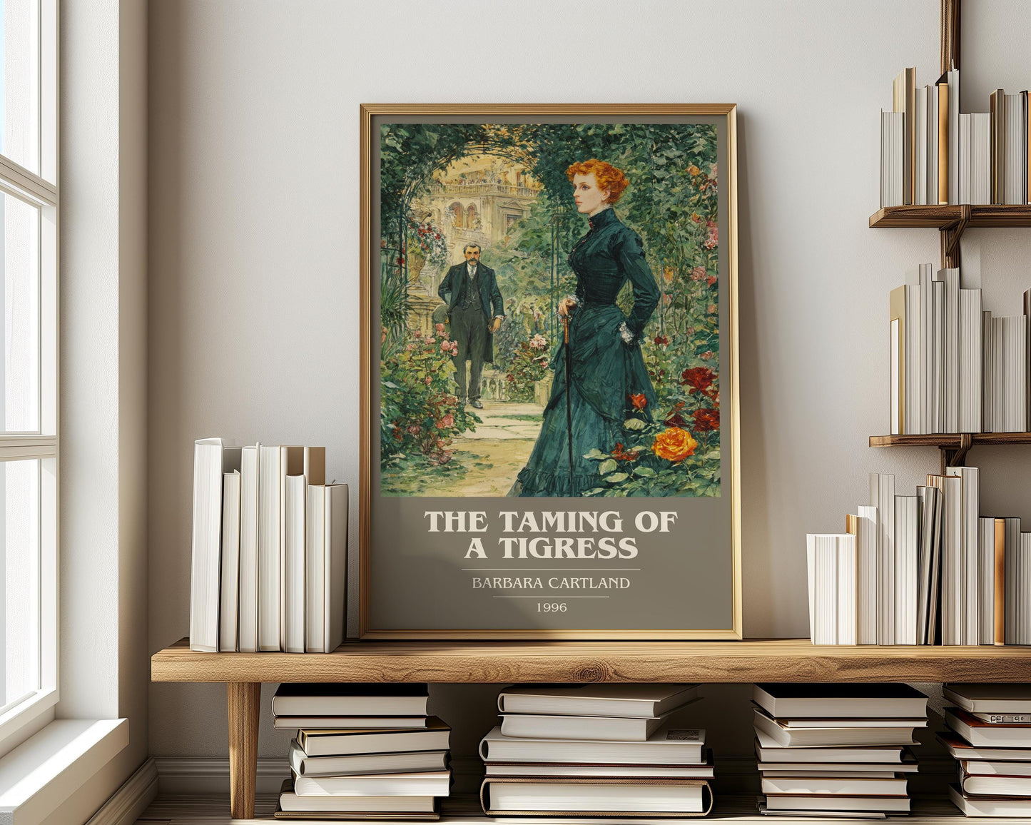 The Taming of a Tigress by Barbara Cartland | Book Poster | Literary Art Gift For Book Lover | Novel Inspired Wall Art | Free Delivery