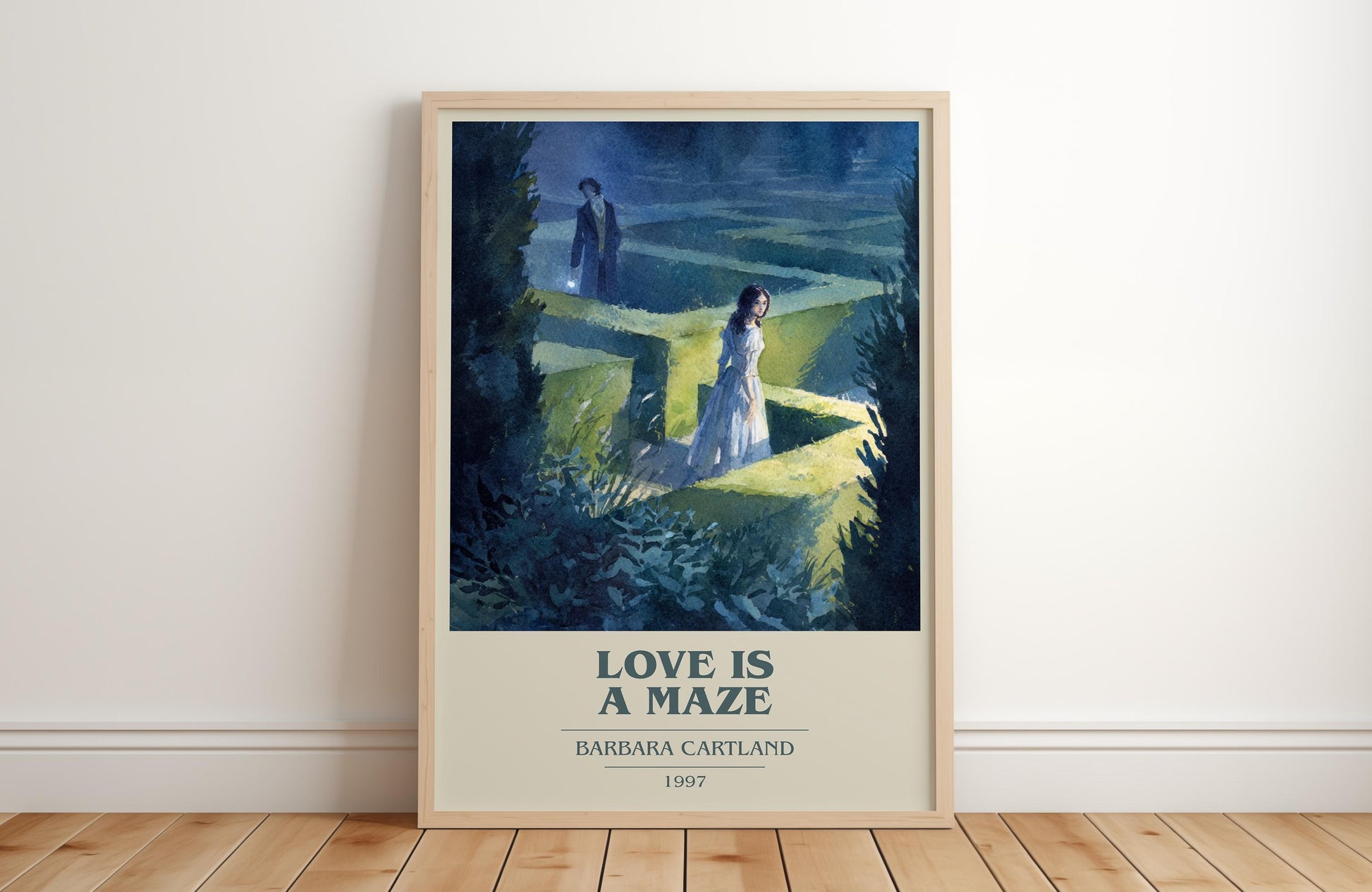 Love Is A Maze by Barbara Cartland | Book Poster | Literary Art Gift For Book Lover | Novel Inspired Wall Art | Free Delivery