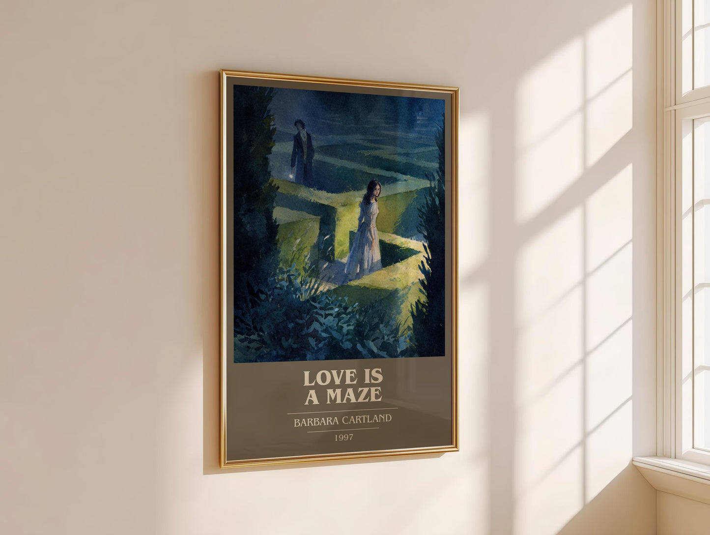 Love Is A Maze by Barbara Cartland | Book Poster | Literary Art Gift For Book Lover | Novel Inspired Wall Art | Free Delivery
