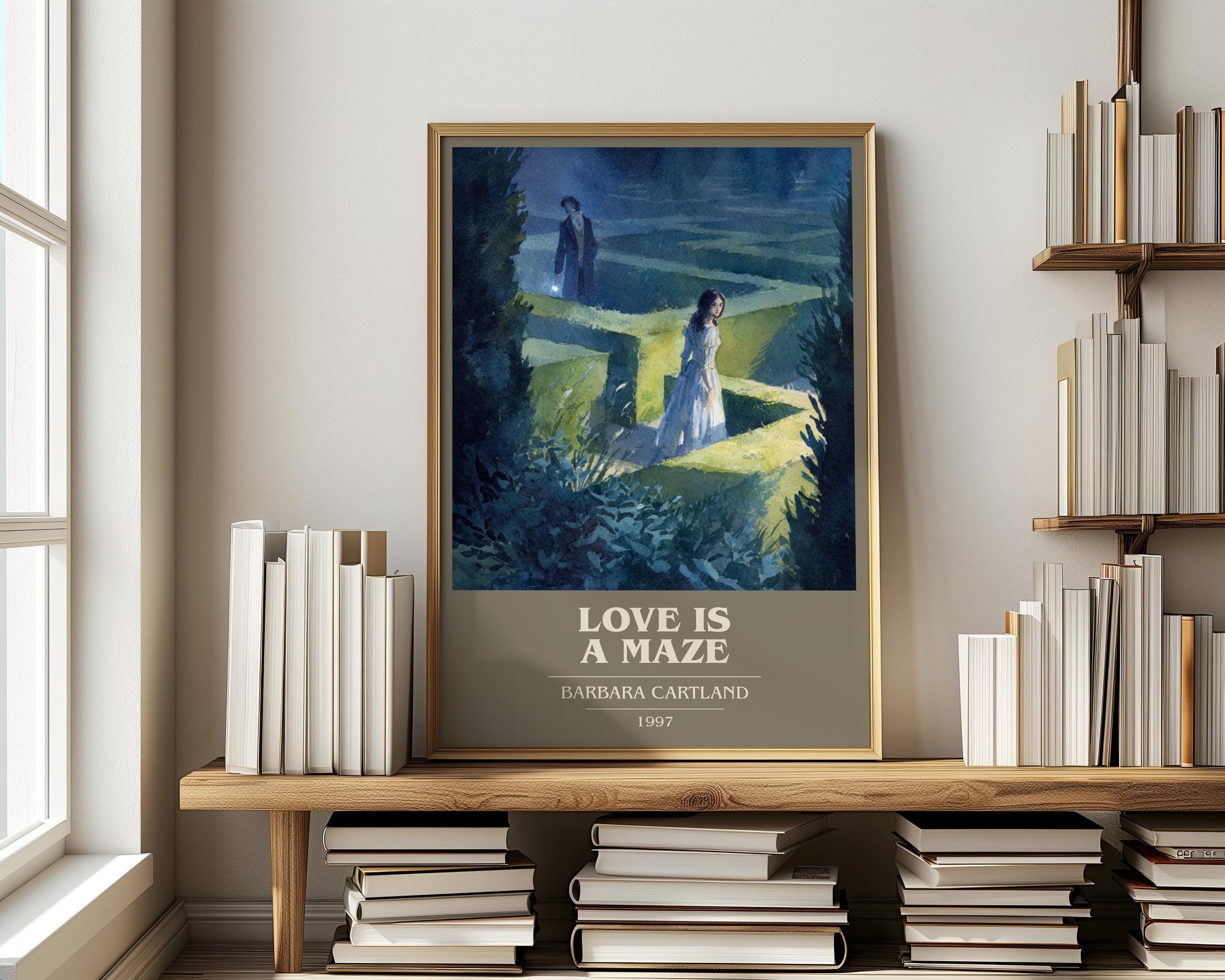 Love Is A Maze by Barbara Cartland | Book Poster | Literary Art Gift For Book Lover | Novel Inspired Wall Art | Free Delivery