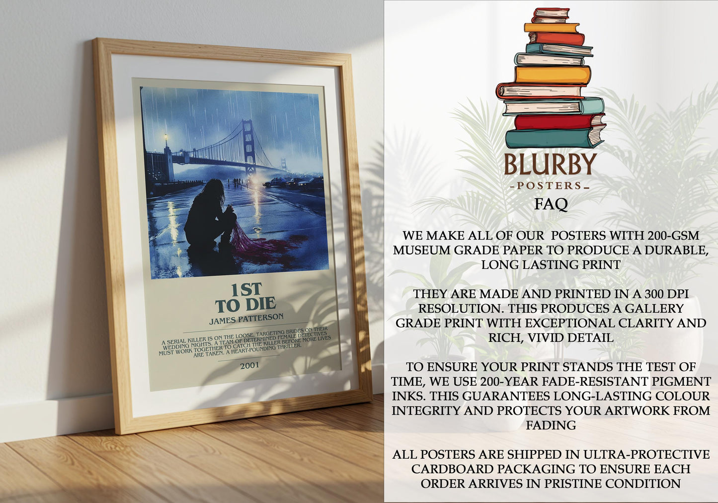 1st To Die by James Patterson | Descriptive Modern Book Art | Poster