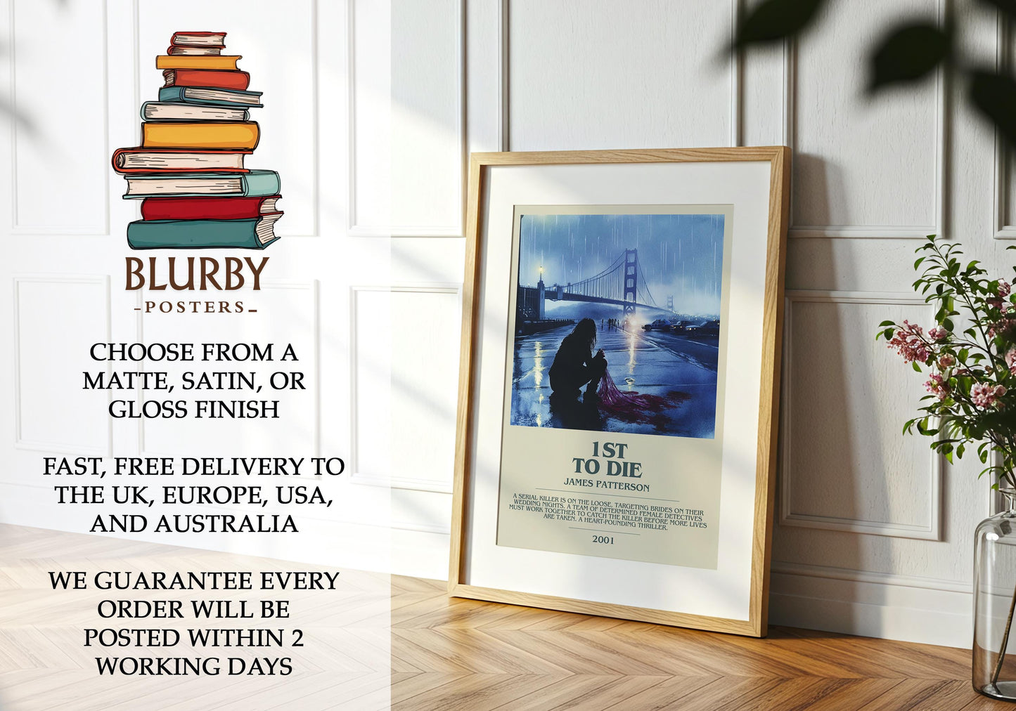 1st To Die by James Patterson | Descriptive Modern Book Art | Poster