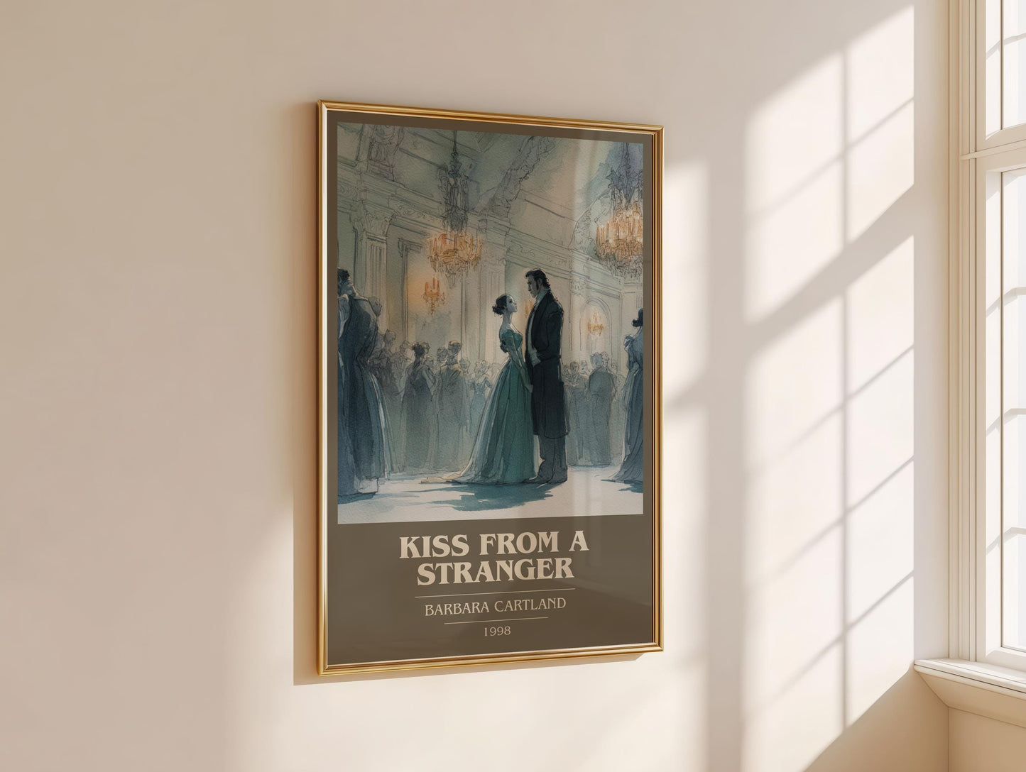 Kiss From A Stranger by Barbara Cartland | Book Poster | Literary Art Gift For Book Lover | Novel Inspired Wall Art | Free Delivery