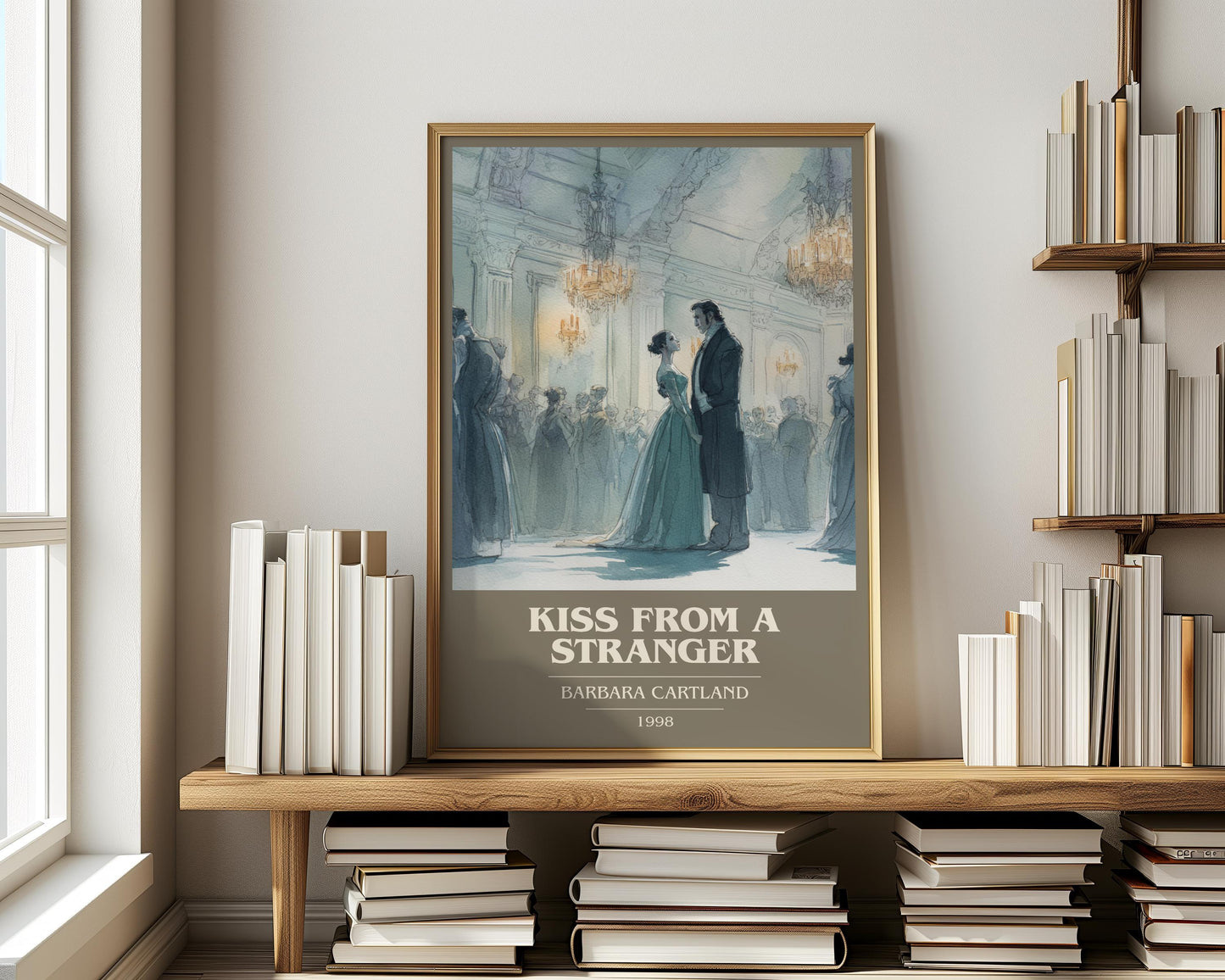 Kiss From A Stranger by Barbara Cartland | Book Poster | Literary Art Gift For Book Lover | Novel Inspired Wall Art | Free Delivery