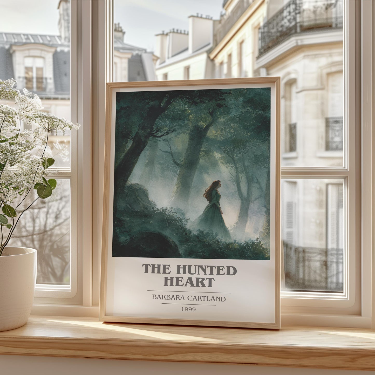 The Hunted Heart by Barbara Cartland | Book Poster | Literary Art Gift For Book Lover | Novel Inspired Wall Art | Free Delivery