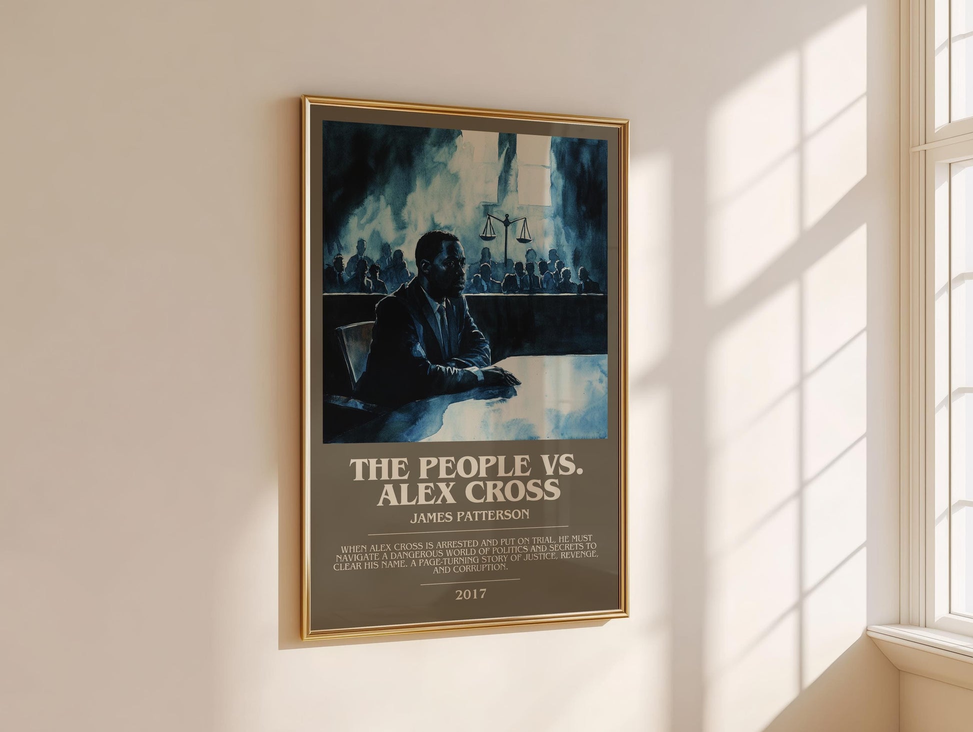 The People Vs. Alex Cross bookish book poster framed on wall – thriller wall art