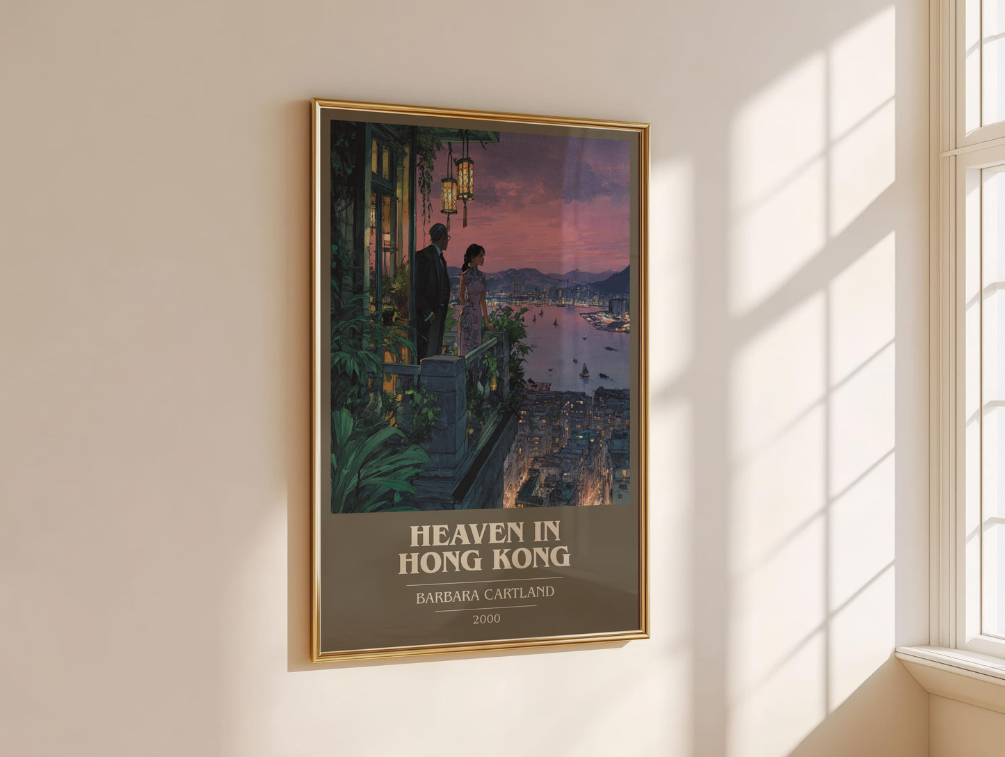 Heaven In Hong Kong by Barbara Cartland | Book Poster | Literary Art Gift For Book Lover | Novel Inspired Wall Art | Free Delivery