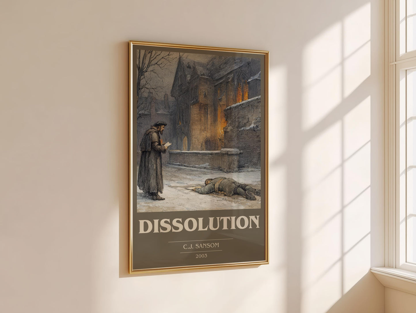 Dissolution by C.J. Sansom | Book Poster | Literary Art Gift For Book Lover | Novel Inspired Wall Art | Free Delivery