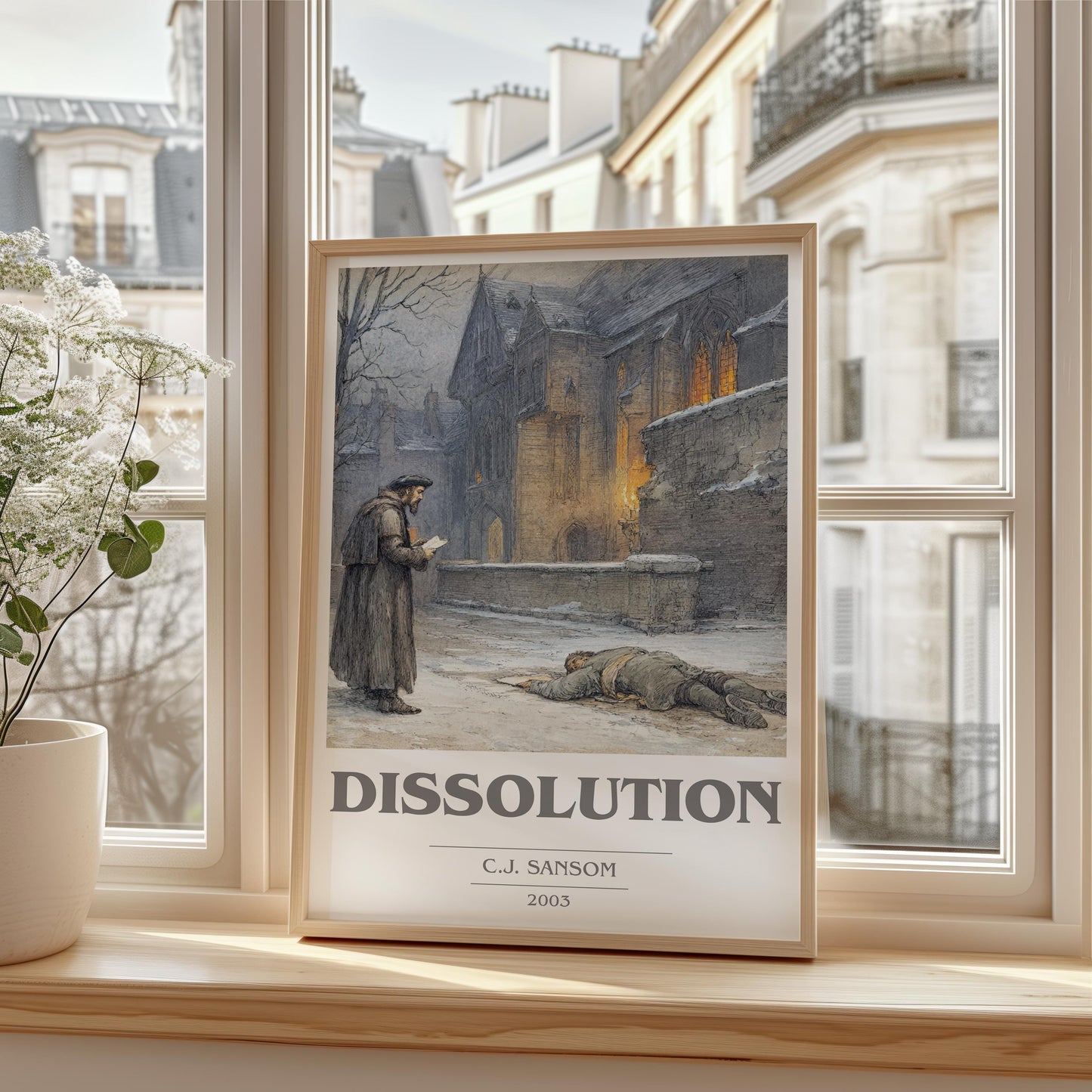 Dissolution by C.J. Sansom | Book Poster | Literary Art Gift For Book Lover | Novel Inspired Wall Art | Free Delivery
