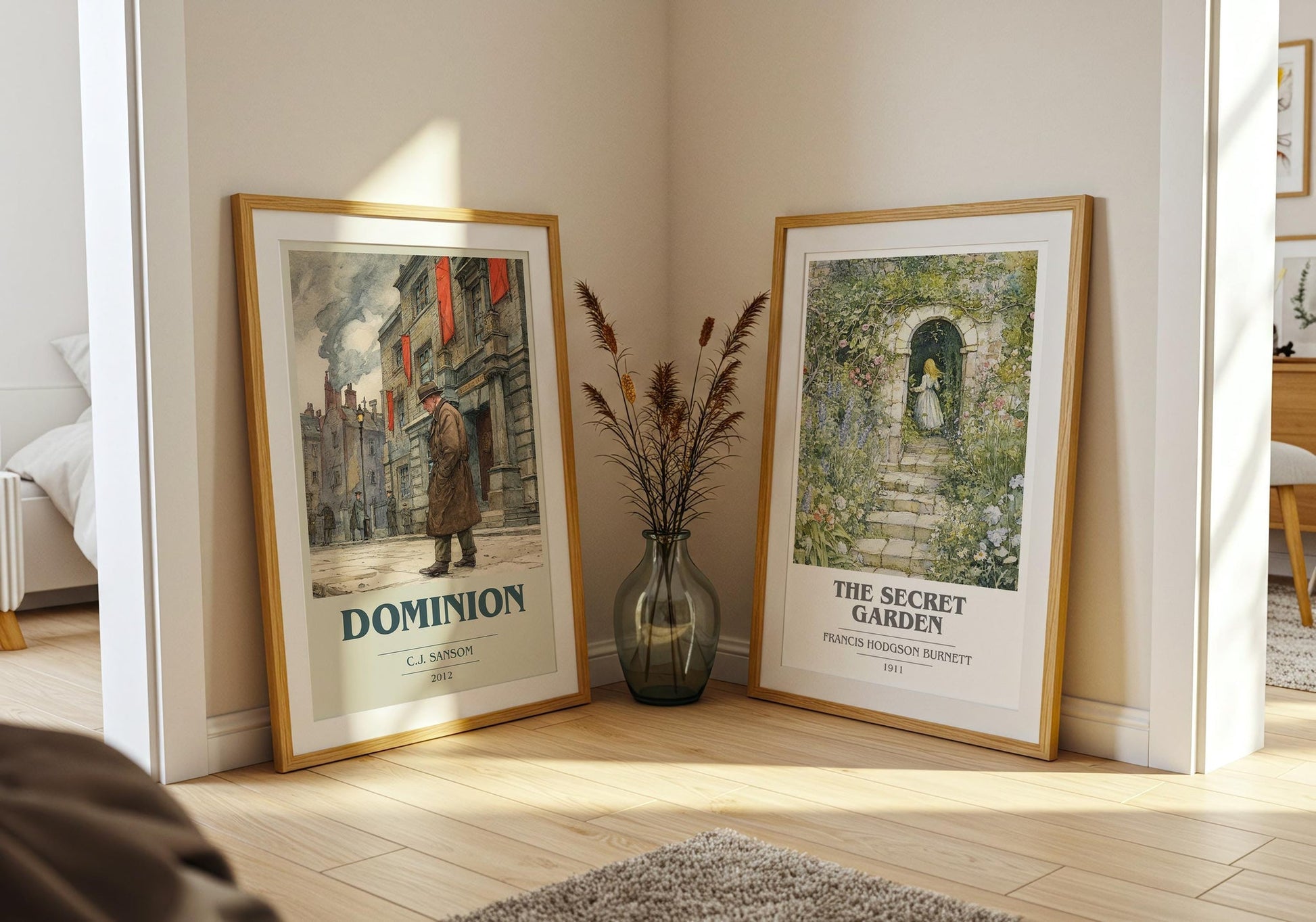 Dominion book cover poster paired in gallery wall – literary art prints