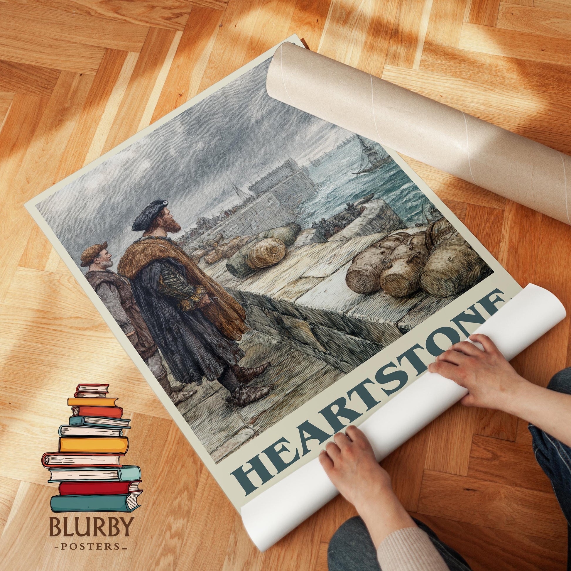 Heartstone by C.J. Sansom | Book Poster | Literary Art Gift For Book Lover | Novel Inspired Wall Art | Free Delivery