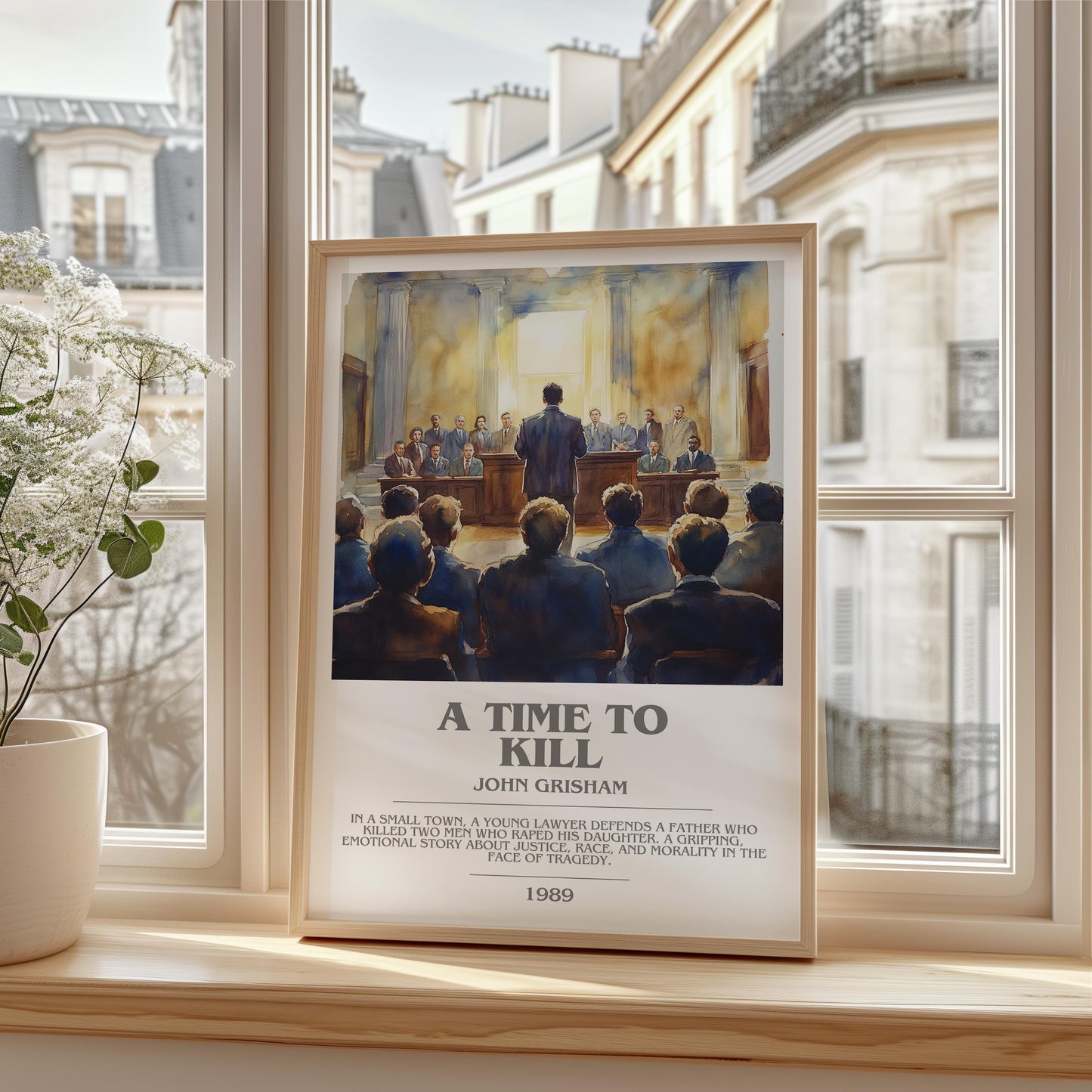 A Time To Kill by John Grisham | Descriptive Modern Book Art | Poster