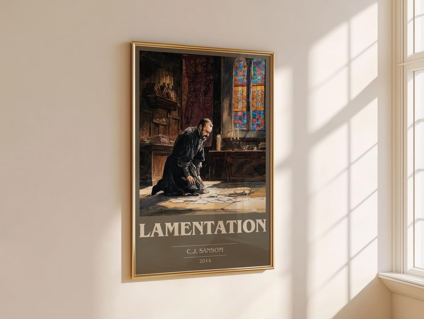 Lamentation by C.J. Sansom | Book Poster | Literary Art Gift For Book Lover | Novel Inspired Wall Art | Free Delivery