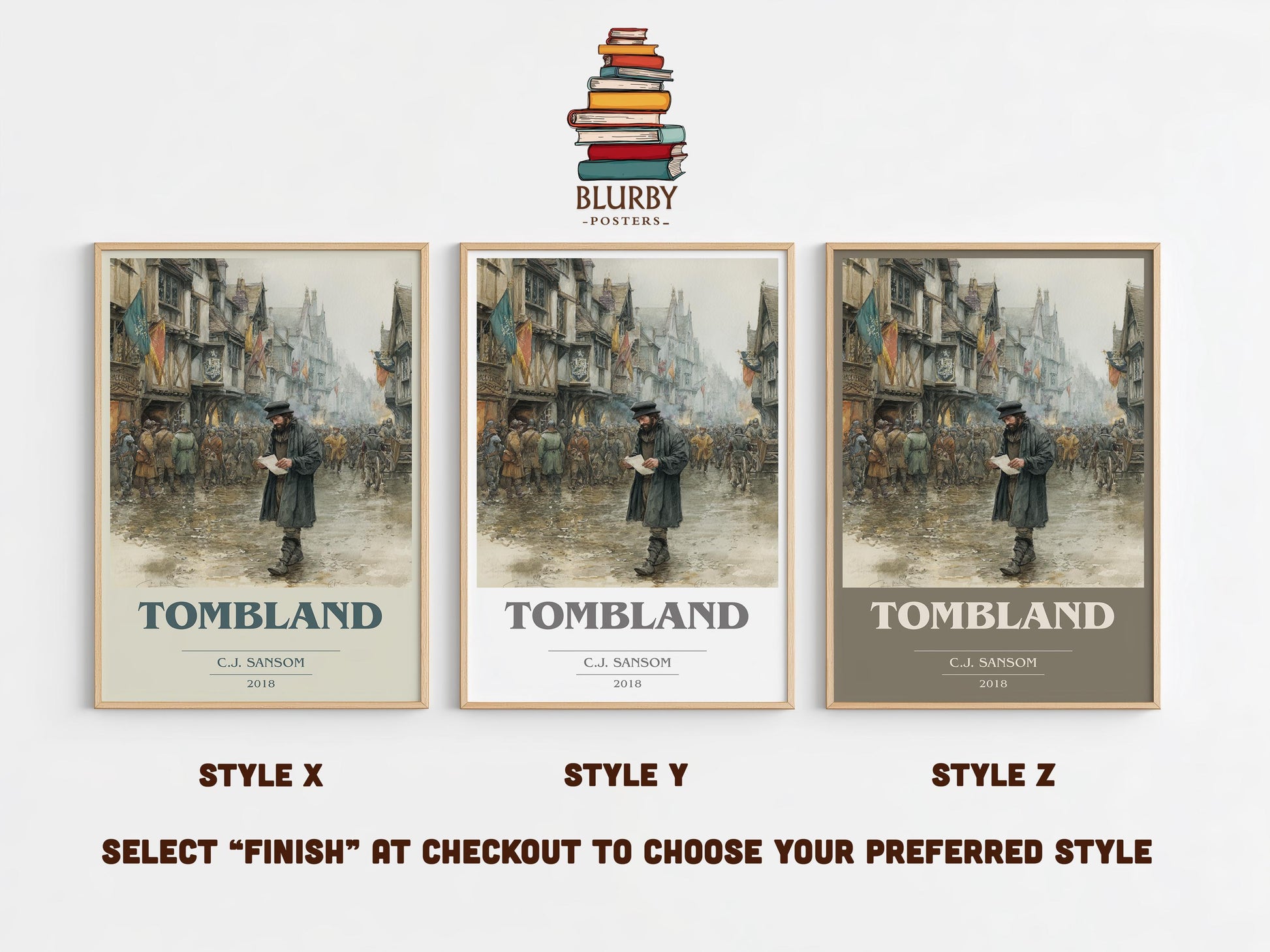 Tombland by C.J. Sansom | Book Poster | Literary Art Gift For Book Lover | Novel Inspired Wall Art | Free Delivery