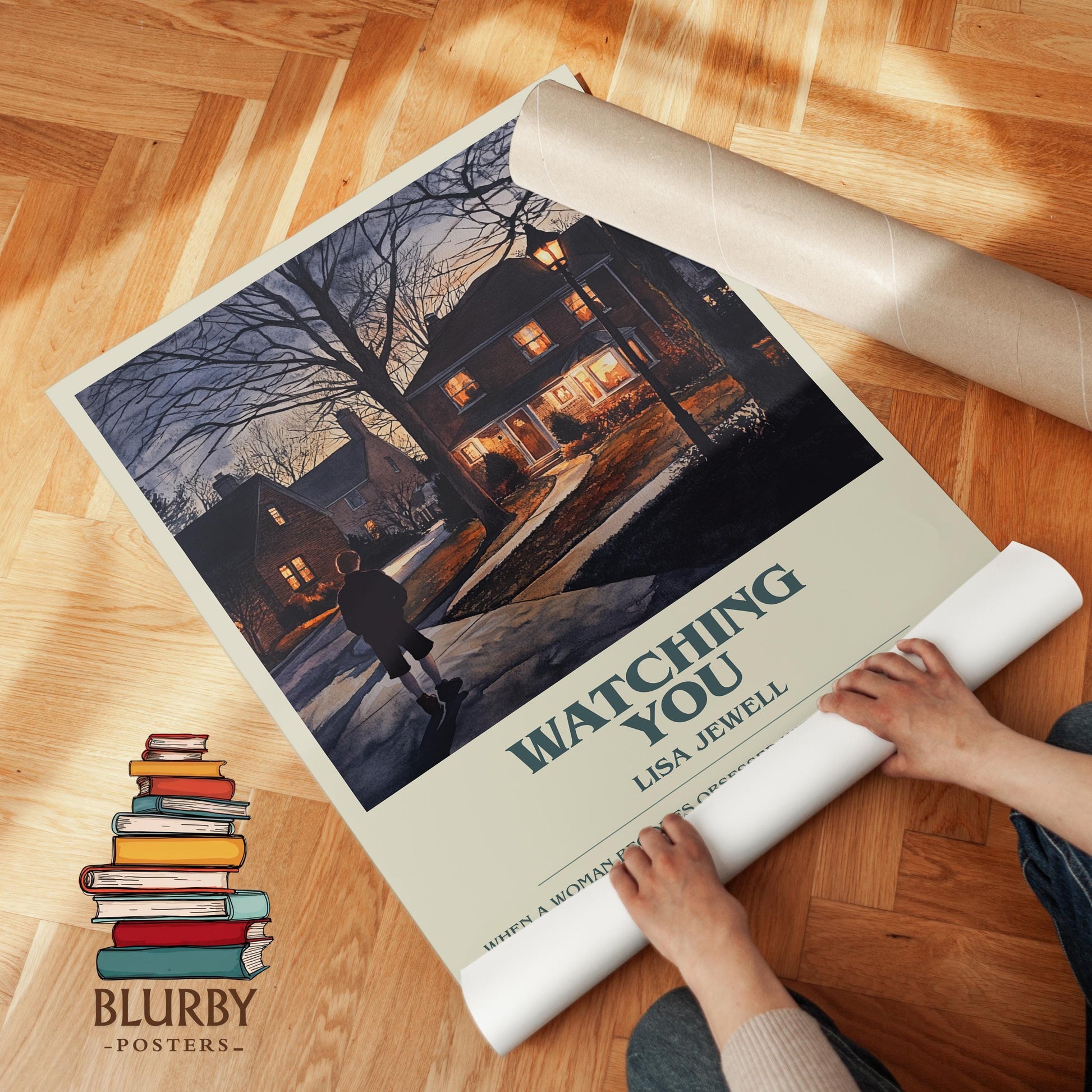 Watching You book poster packaging – museum-quality print rolled in protective tube
