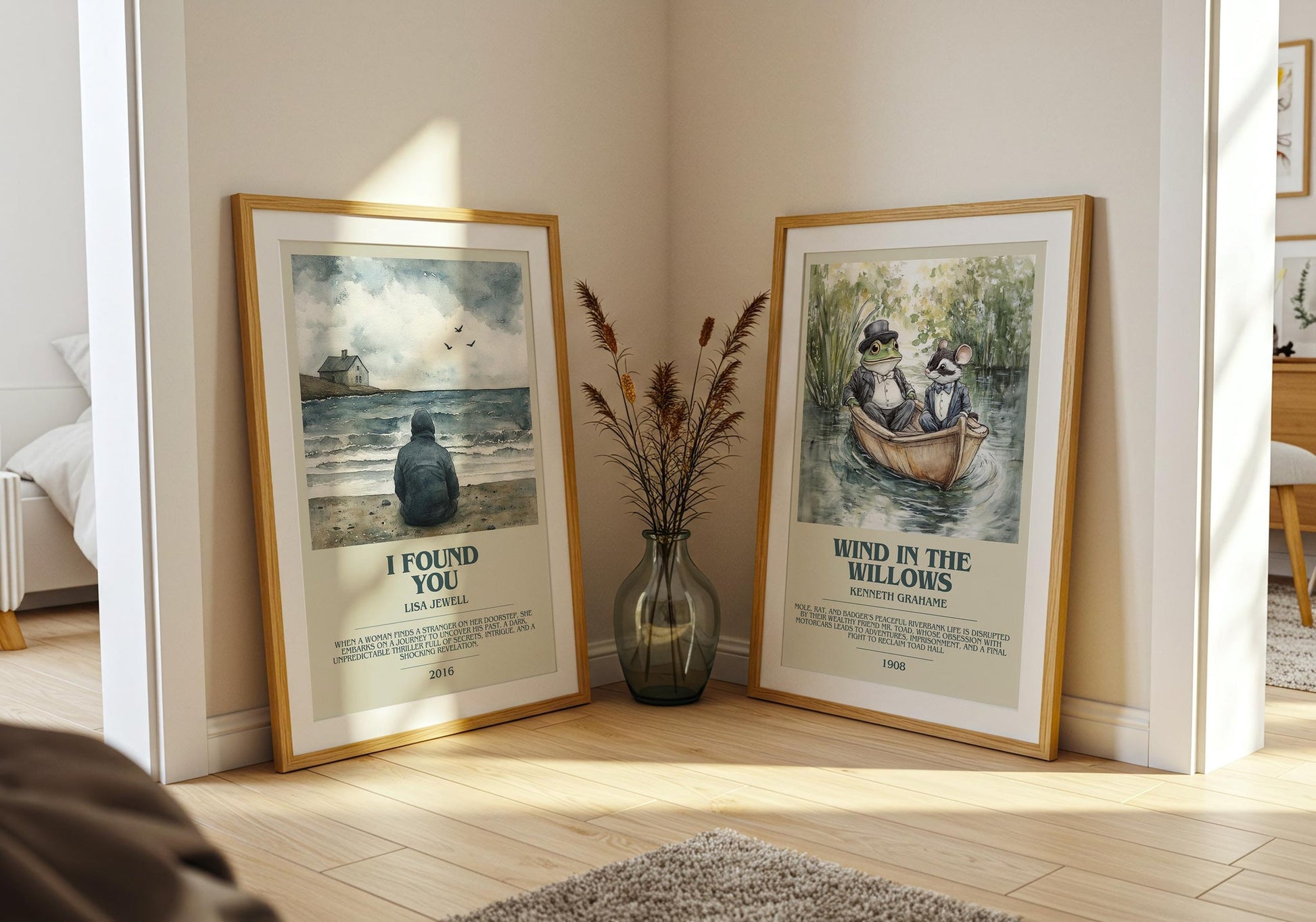 I Found You bookish poster paired in gallery wall – literary art prints