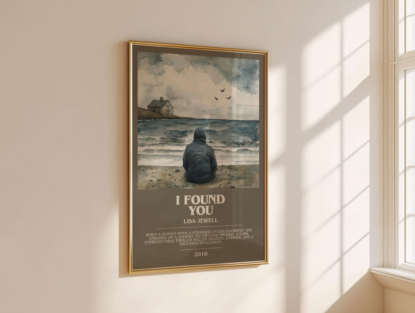 I Found You bookish book poster framed on wall – contemporary fiction wall art