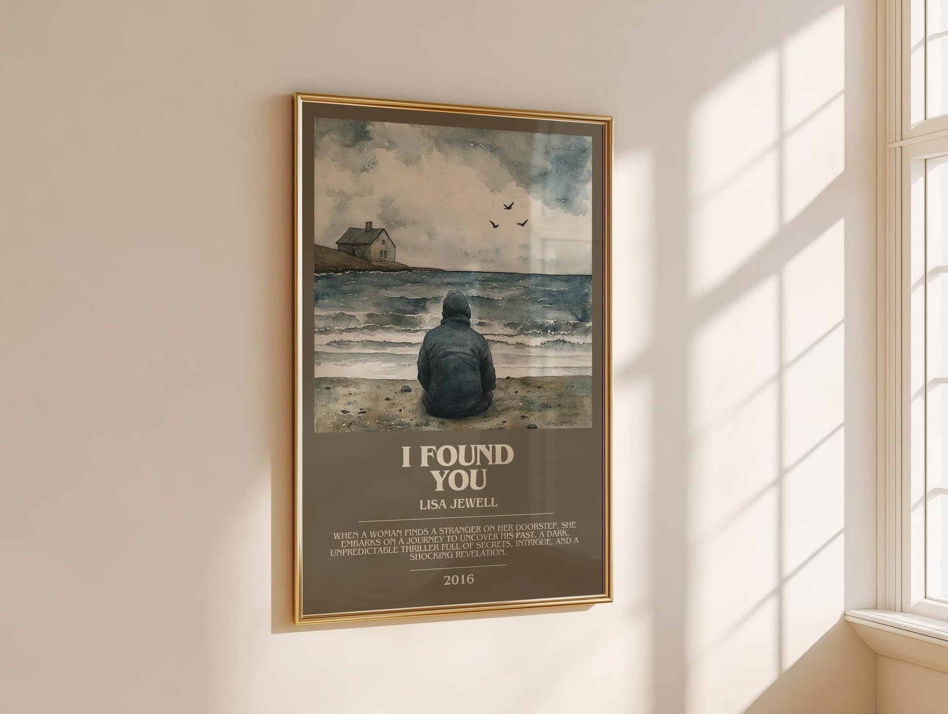I Found You bookish book poster framed on wall – contemporary fiction wall art