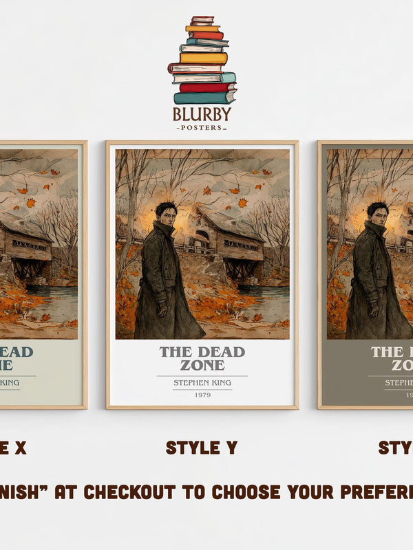 The Dead Zone book cover poster colour and style options – Stephen King book art