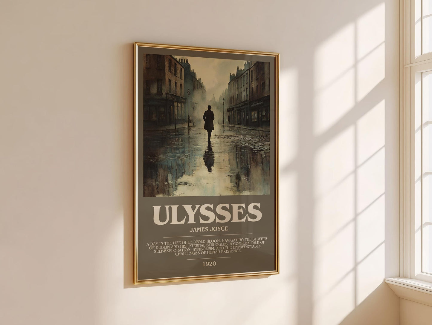 Ulysses bookish book poster framed on wall – classic literature wall art
