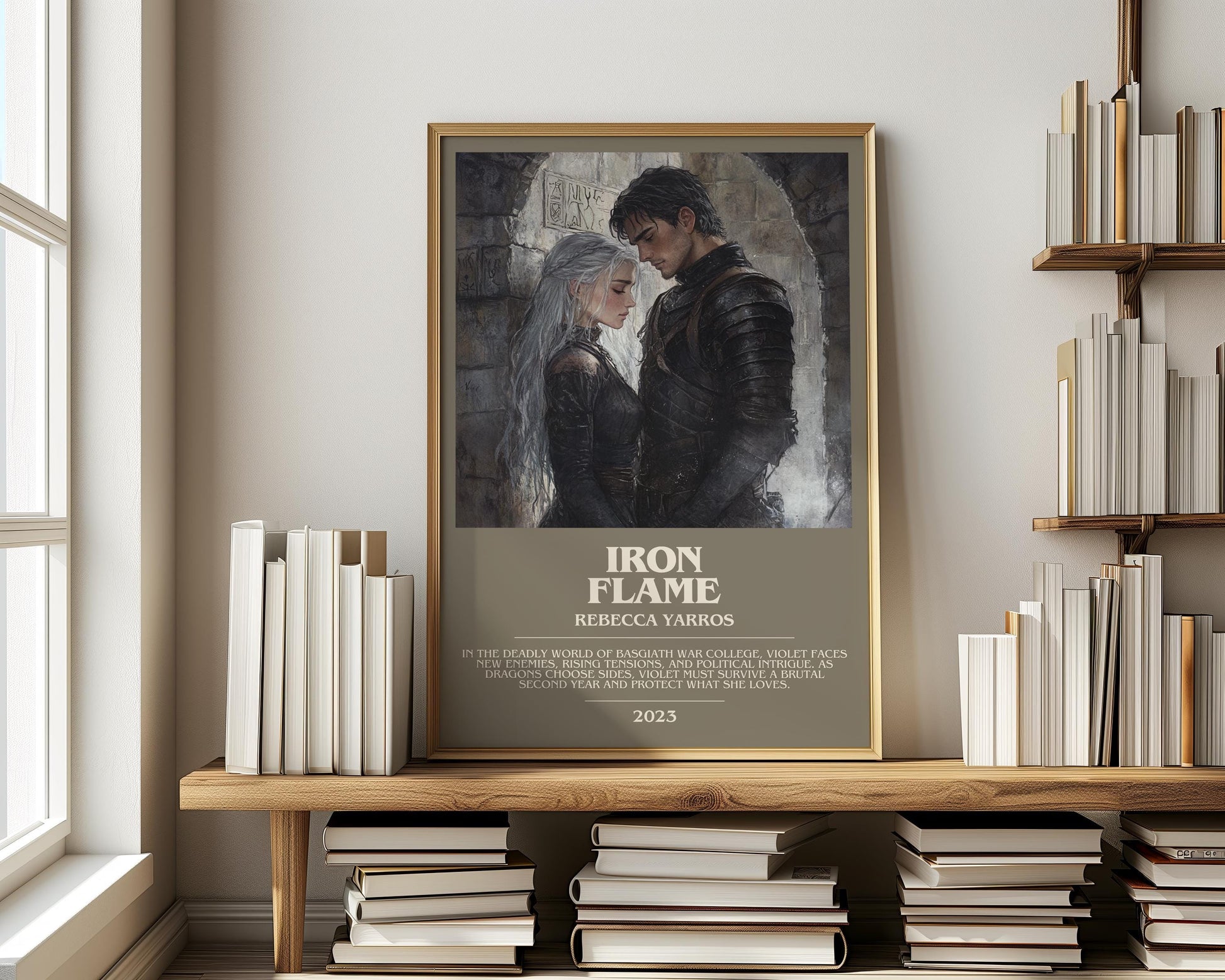 Iron Flame by Rebecca Yarros | Descriptive Modern Book Art | Poster