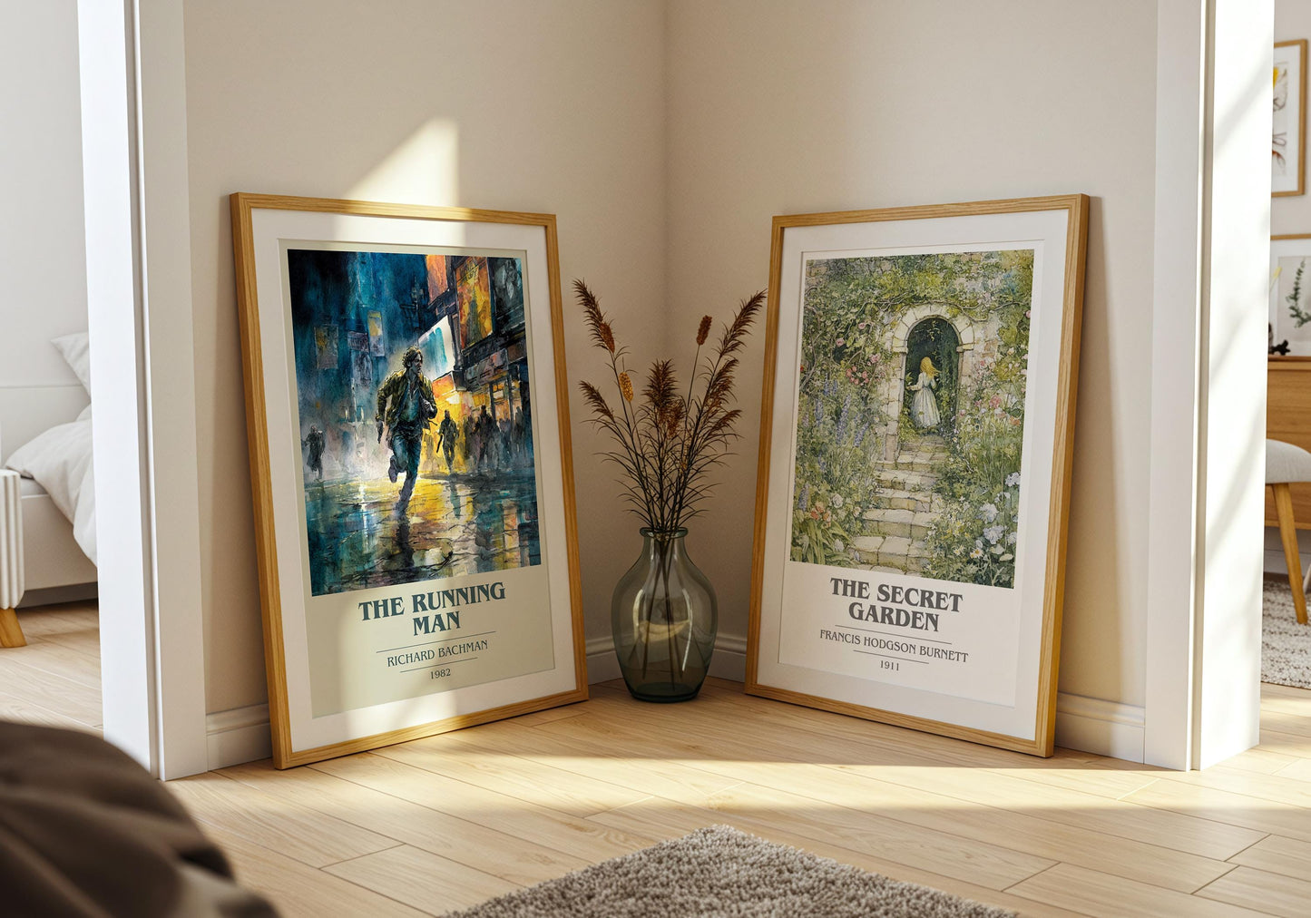 The Running Man by Richard Bachman | Book Poster | Literary Art Gift For Book Lover | Novel Inspired Wall Art | Free Delivery