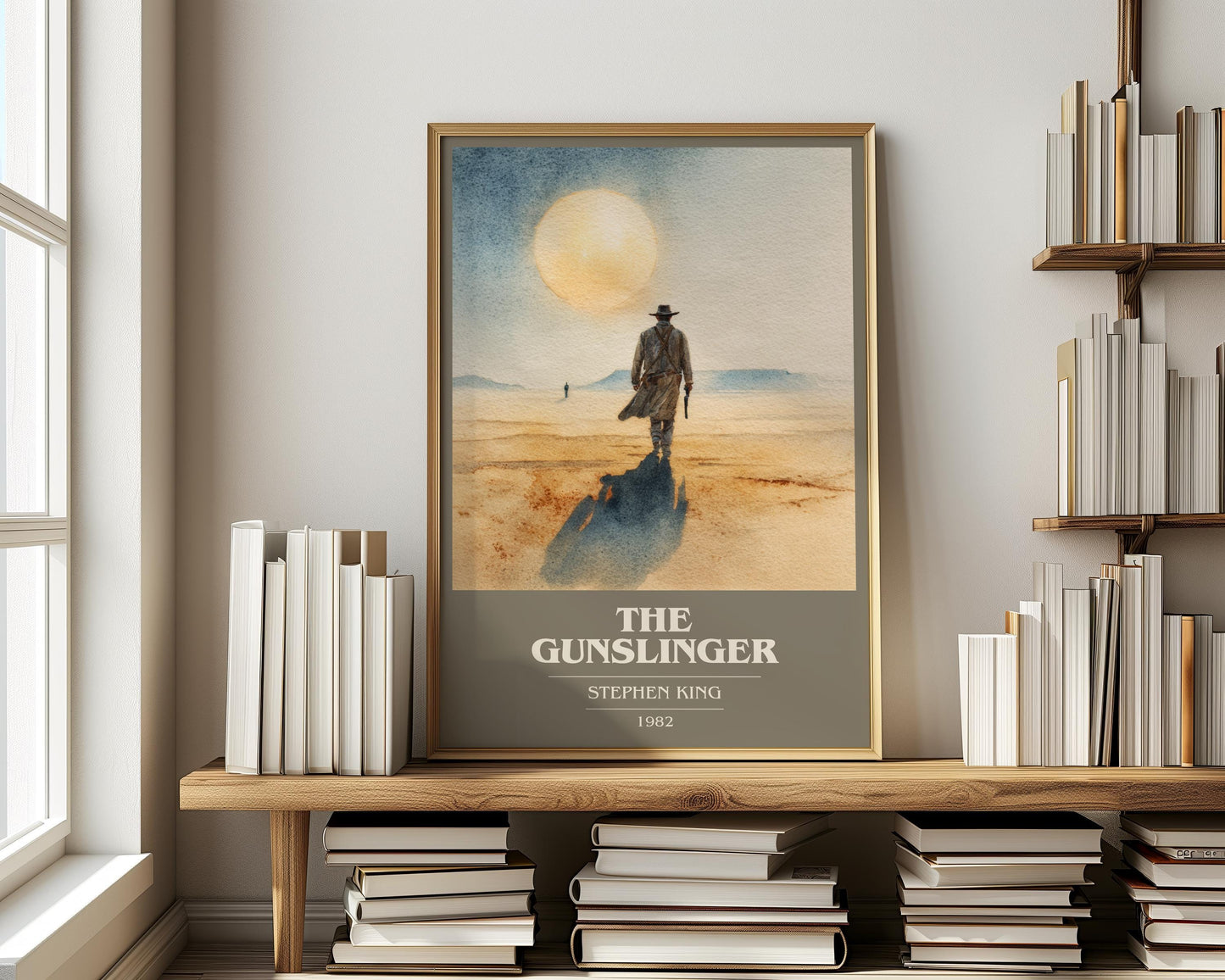 The Gunslinger by Stephen King | Book Poster | Literary Art Gift For Book Lover | Novel Inspired Wall Art | Free Delivery