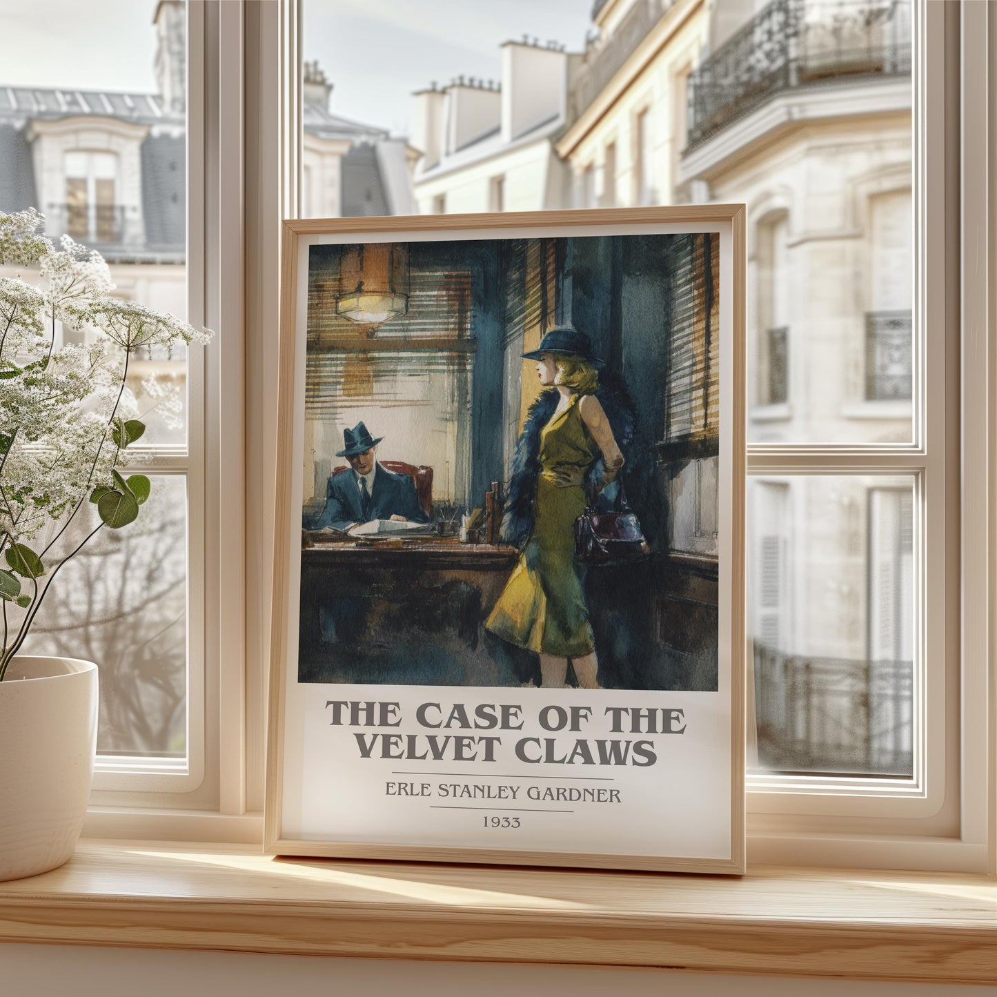 The Case Of The Velvet Claws by Erle Stanley Gardner | Book Poster | Literary Art Gift For Book Lover | Novel Inspired Wall Art