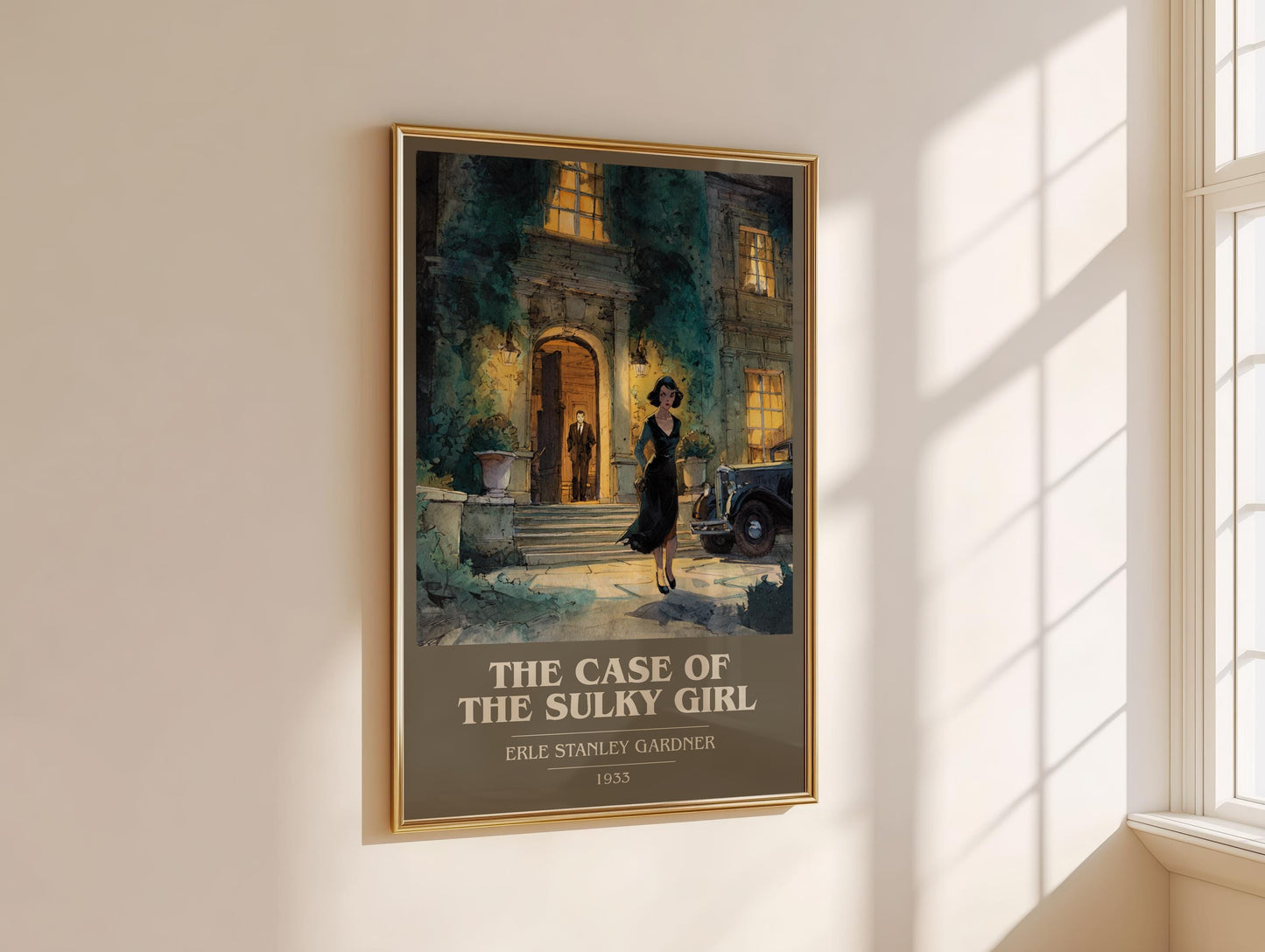 The Case Of The Sulky Girl by Erle Stanley Gardner | Book Poster | Literary Art Gift For Book Lover | Novel Inspired Wall Art