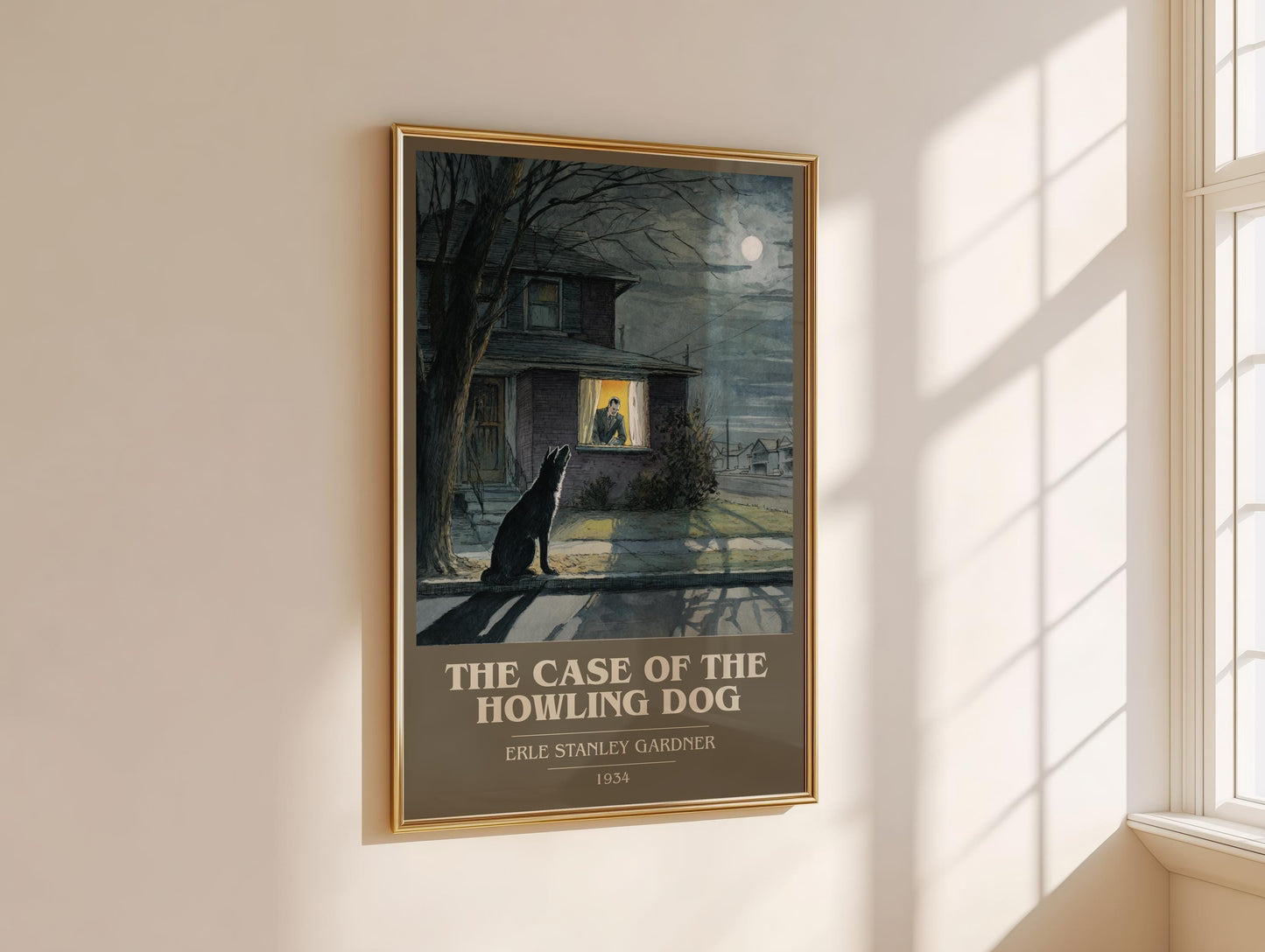 The Case Of The Howling Dog by Erle Stanley Gardner | Book Poster | Literary Art Gift For Book Lover | Novel Inspired Wall Art