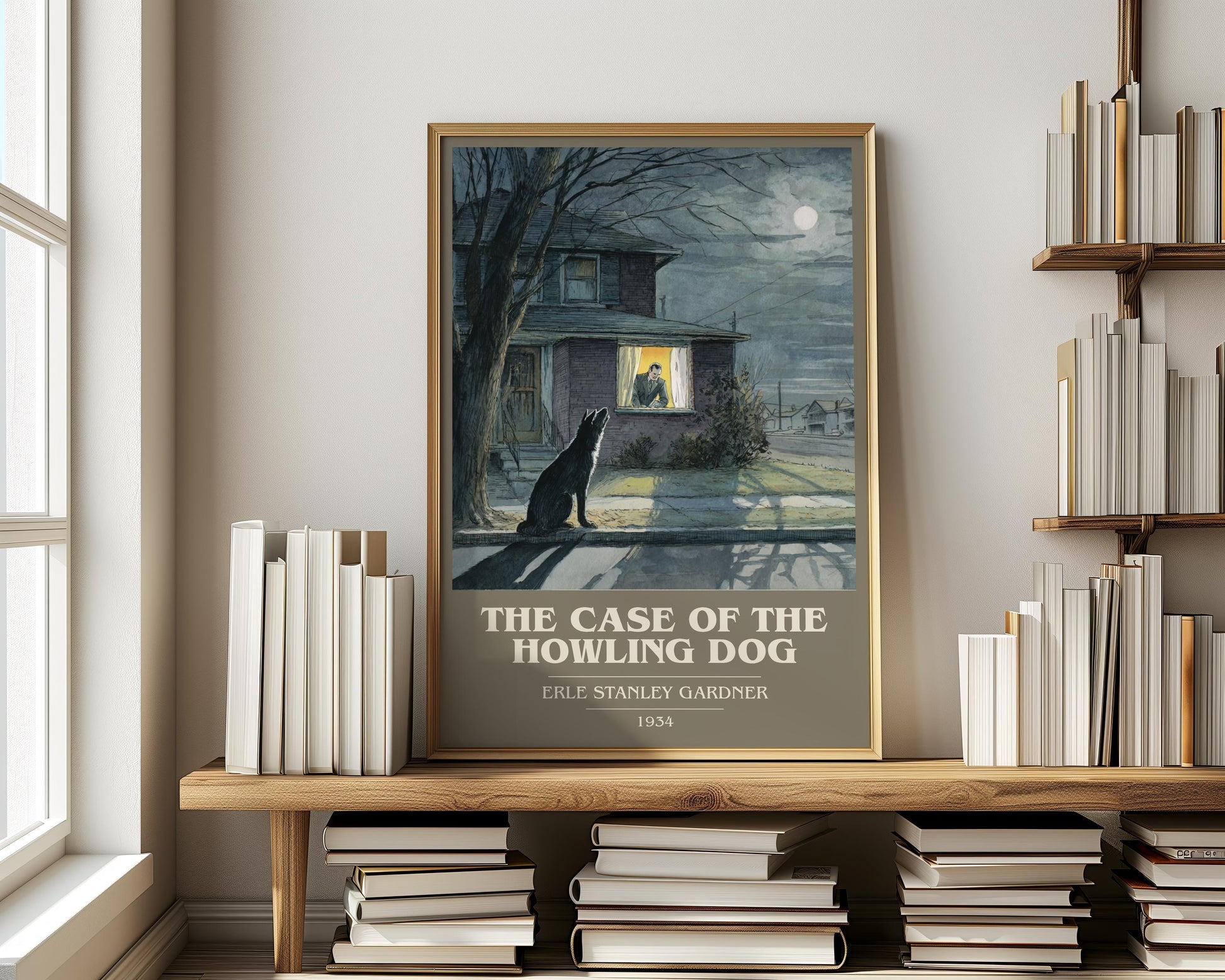 The Case Of The Howling Dog by Erle Stanley Gardner | Book Poster | Literary Art Gift For Book Lover | Novel Inspired Wall Art