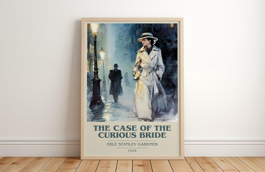 The Case Of The Curious Bride by Erle Stanley Gardner | Book Poster | Literary Art Gift For Book Lover | Novel Inspired Wall Art