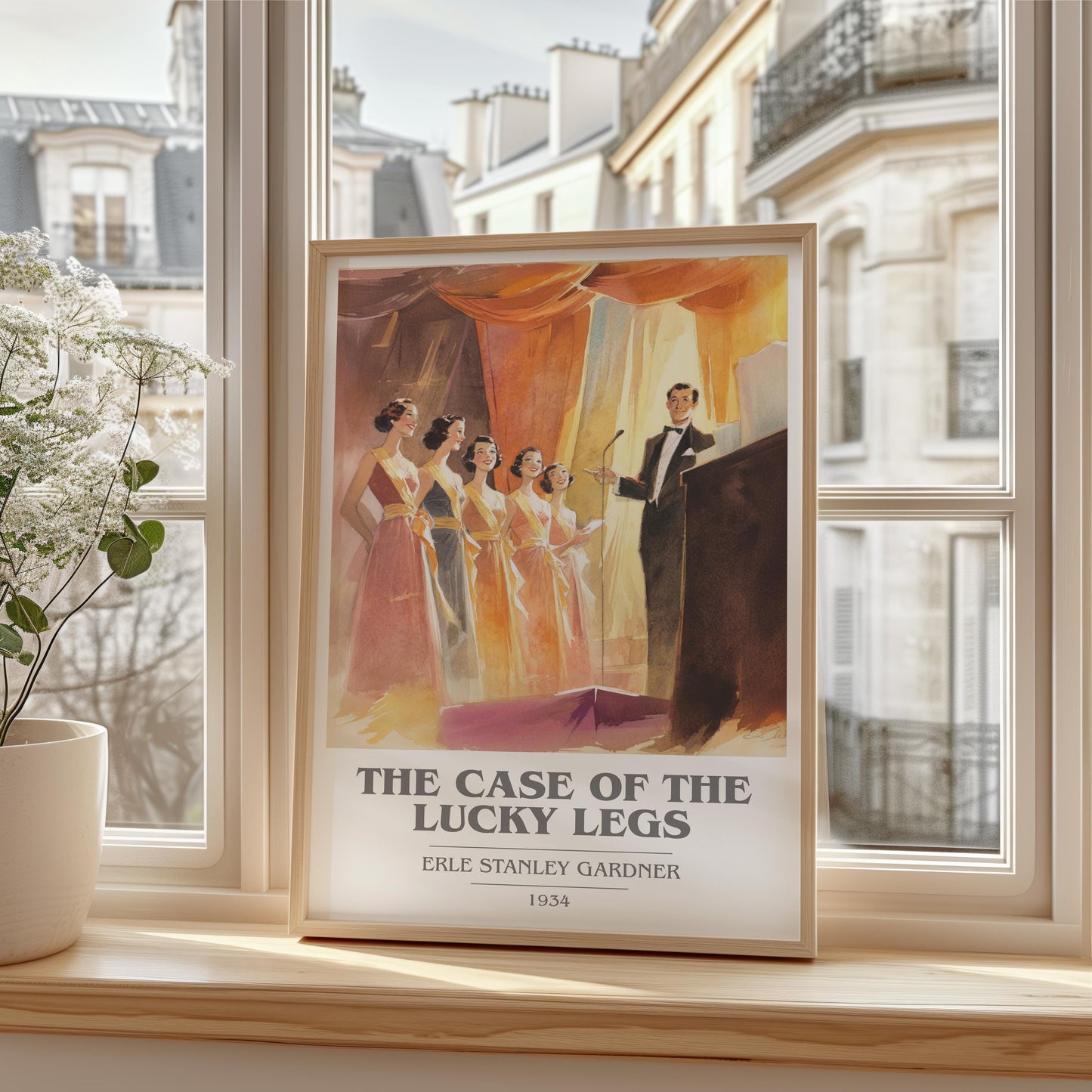 The Case Of The Lucky Legs by Erle Stanley Gardner | Book Poster | Literary Art Gift For Book Lover | Novel Inspired Wall Art