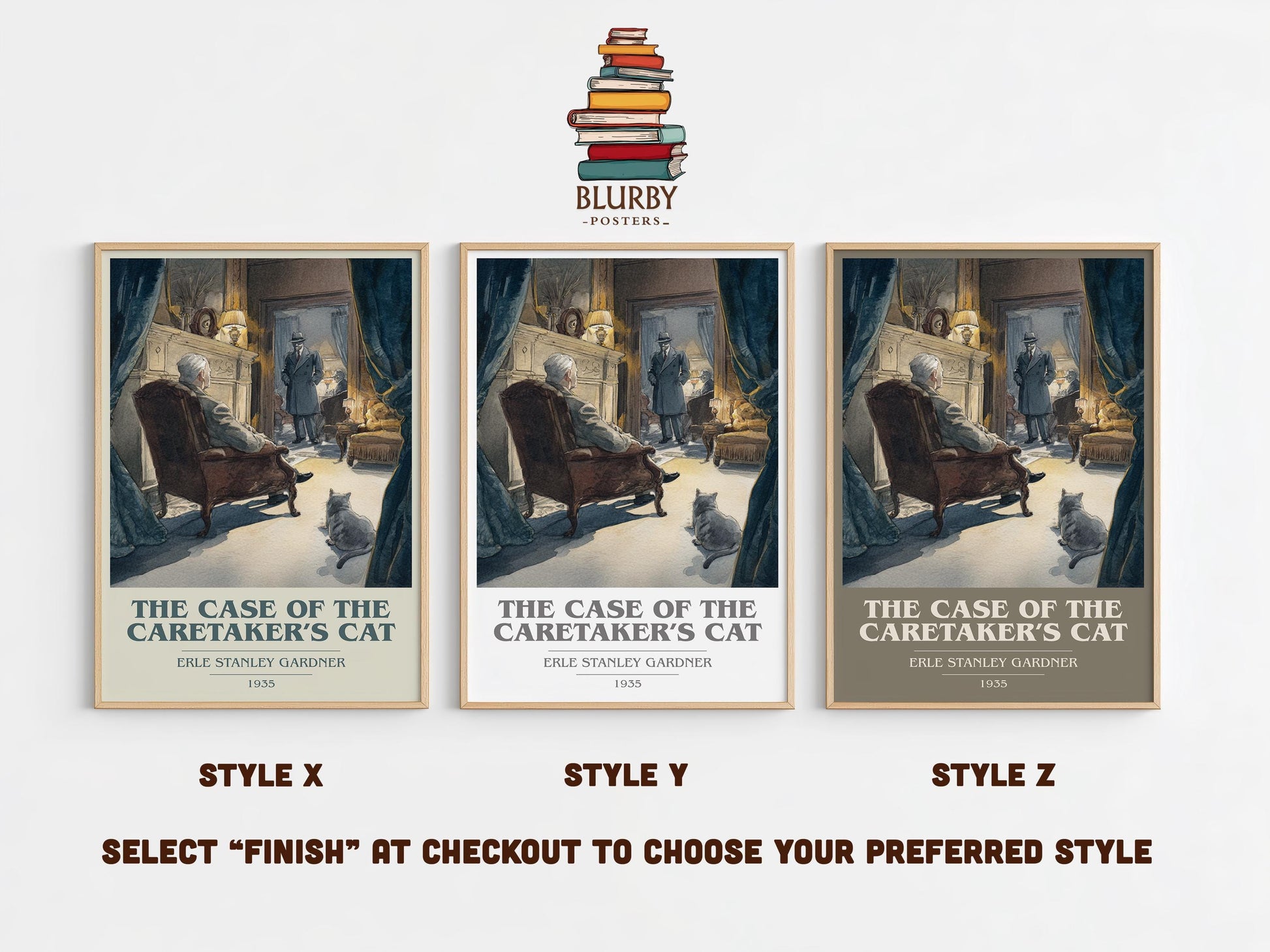 The Case Of The Caretaker's Cat by Erle Stanley Gardner | Book Poster | Literary Art Gift For Book Lover | Novel Inspired Wall Art