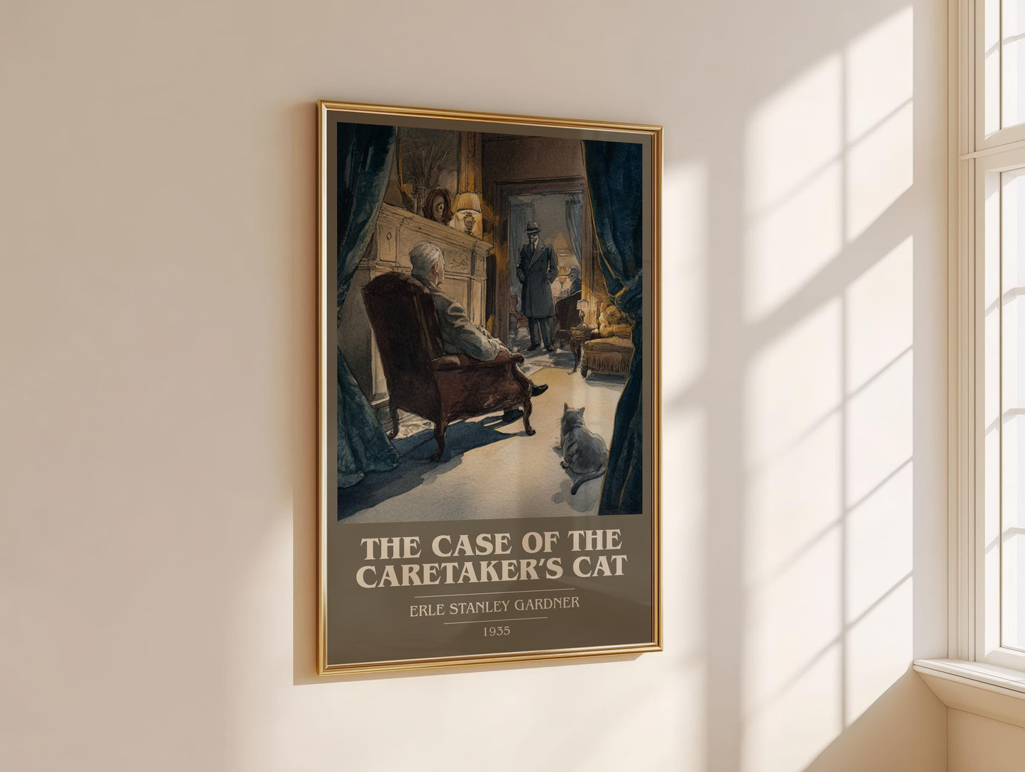 The Case Of The Caretaker's Cat by Erle Stanley Gardner | Book Poster | Literary Art Gift For Book Lover | Novel Inspired Wall Art