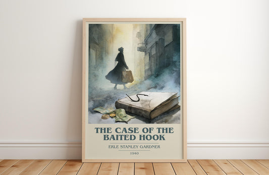 The Case Of The Baited Hook by Erle Stanley Gardner | Book Poster | Literary Art Gift For Book Lover | Novel Inspired Wall Art