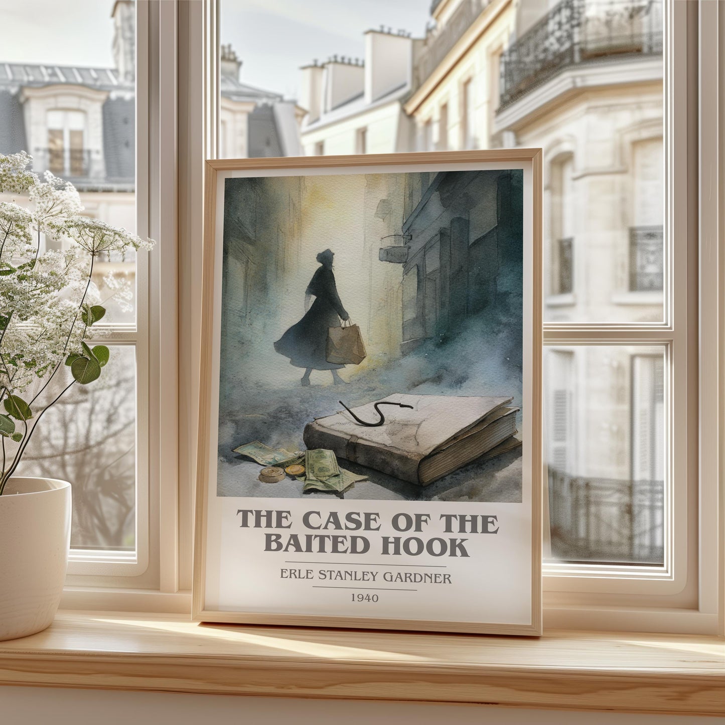 The Case Of The Baited Hook by Erle Stanley Gardner | Book Poster | Literary Art Gift For Book Lover | Novel Inspired Wall Art